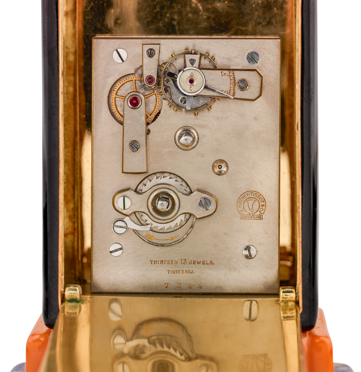 Marcus & Co. Art Deco Cloisonné Enamel Desk Clock