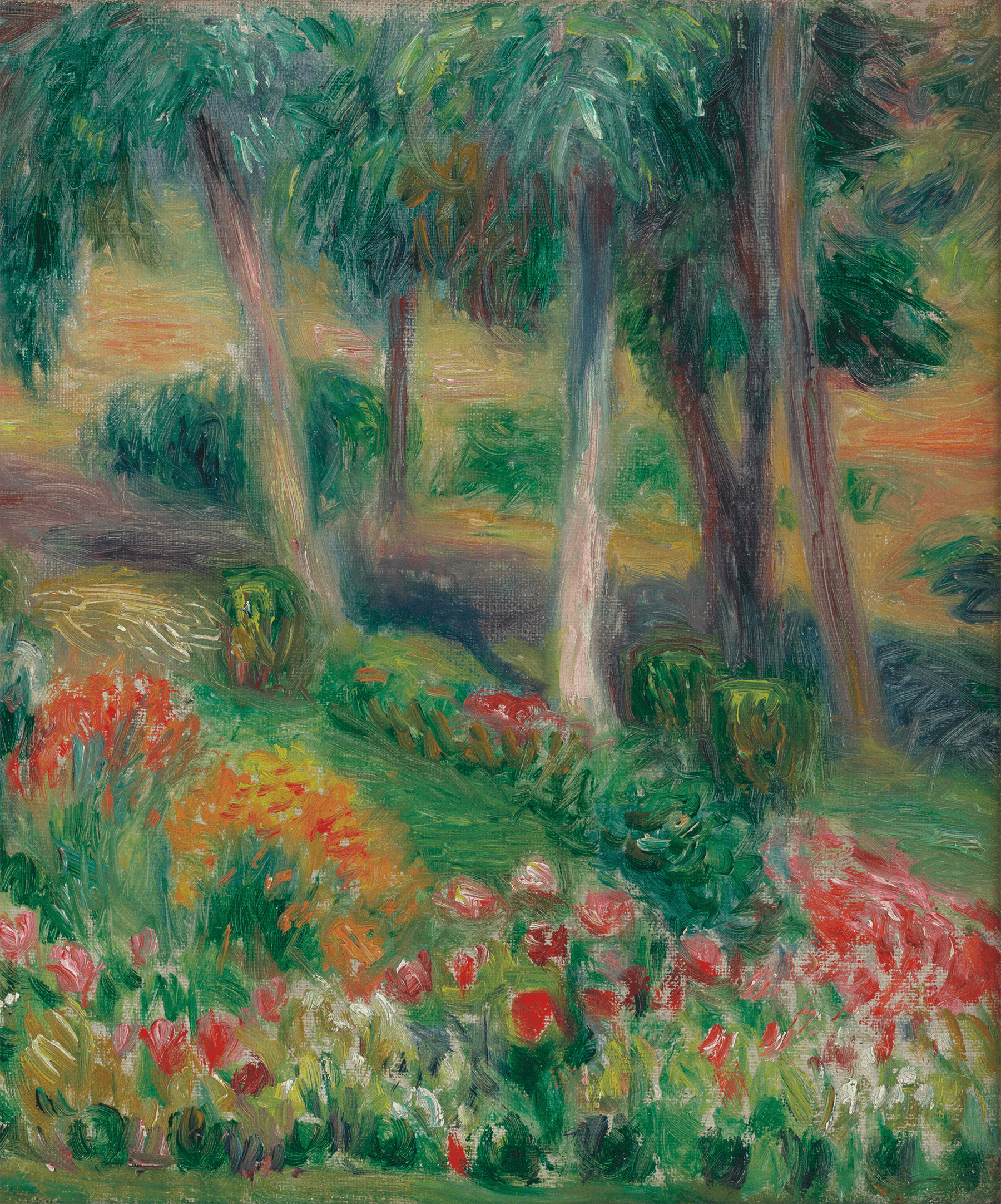 Garden with Birdbath by William James Glackens | M.S. Rau