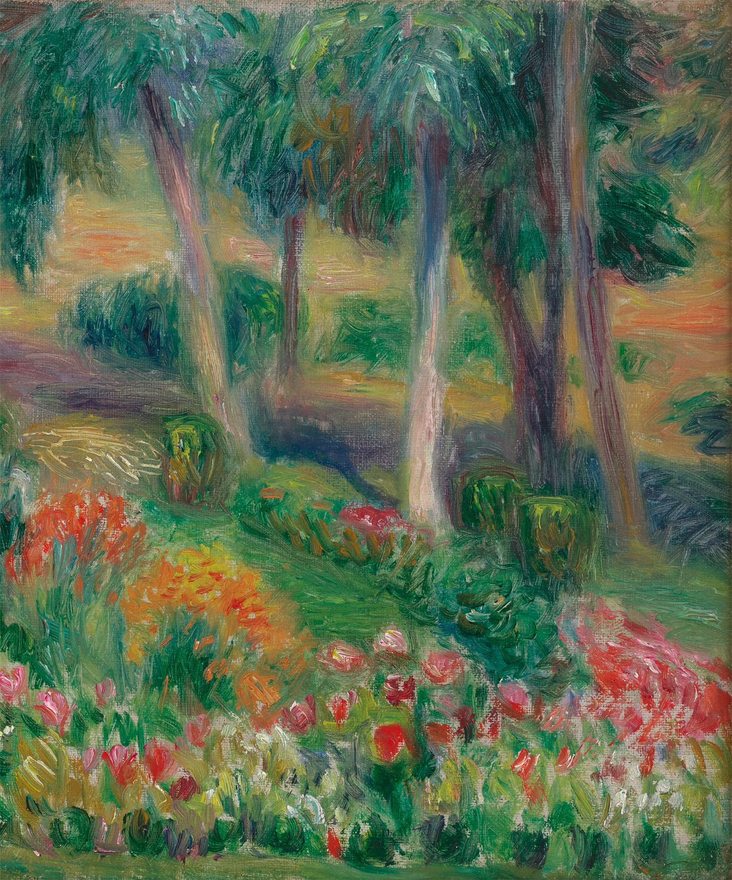Garden with Birdbath by William James Glackens