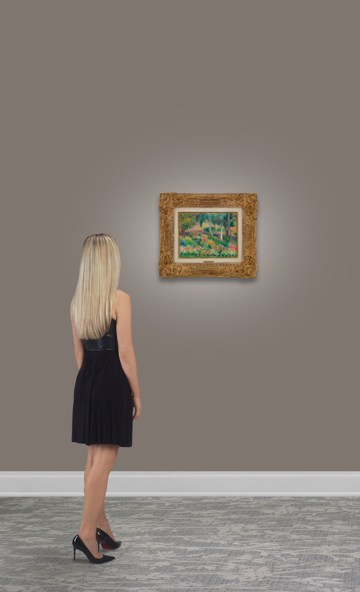 Garden with Birdbath by William James Glackens