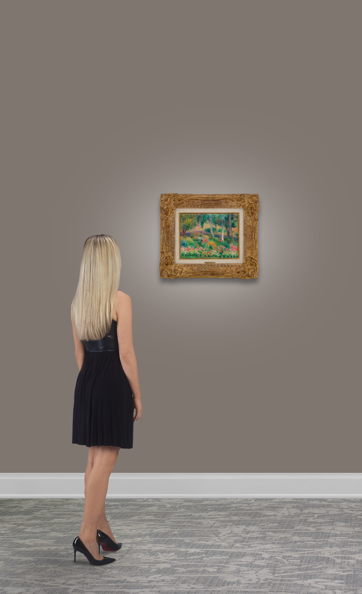 Garden with Birdbath by William James Glackens