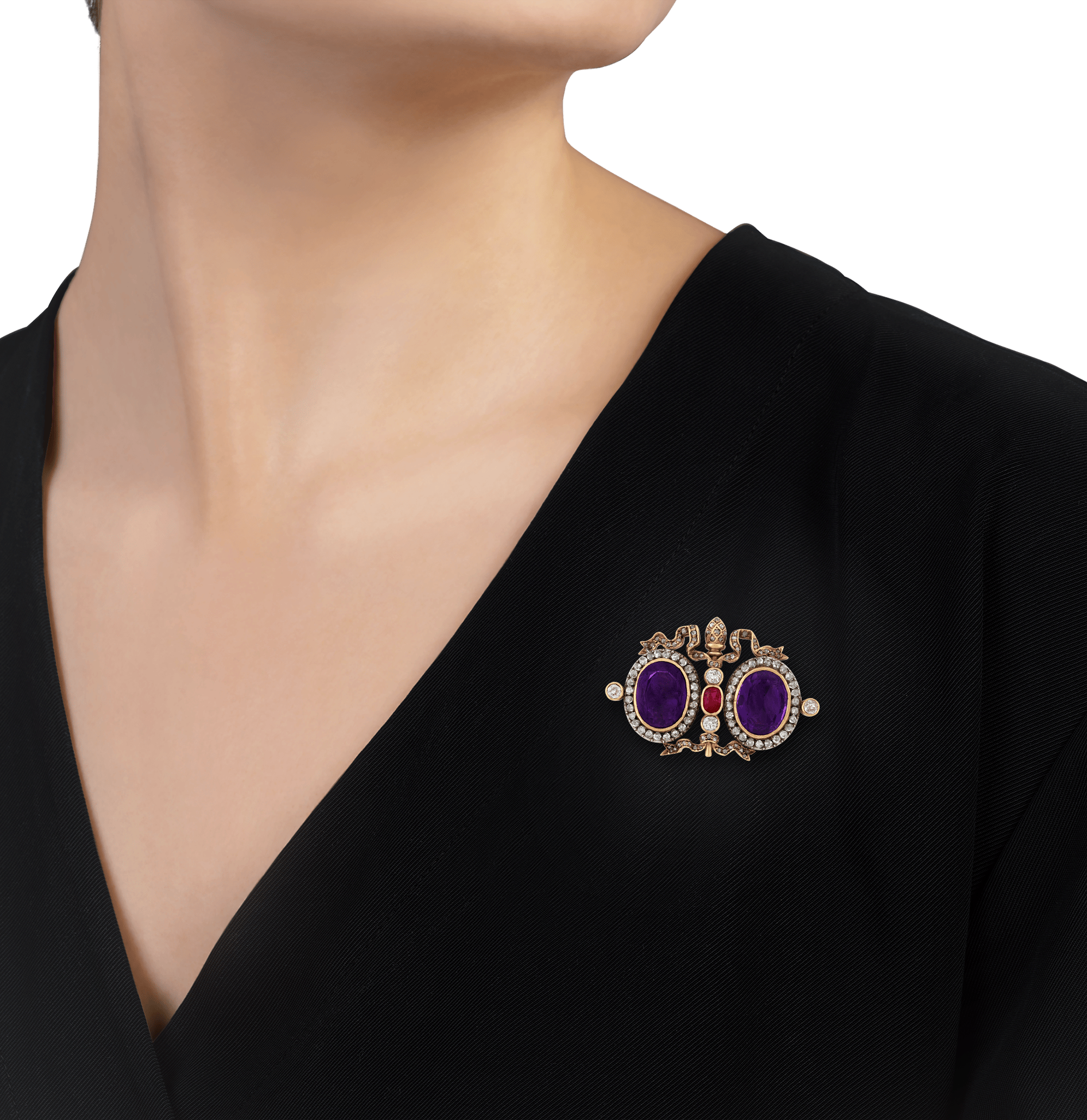 Fabergé Amethyst Brooch, 15.00 Carats