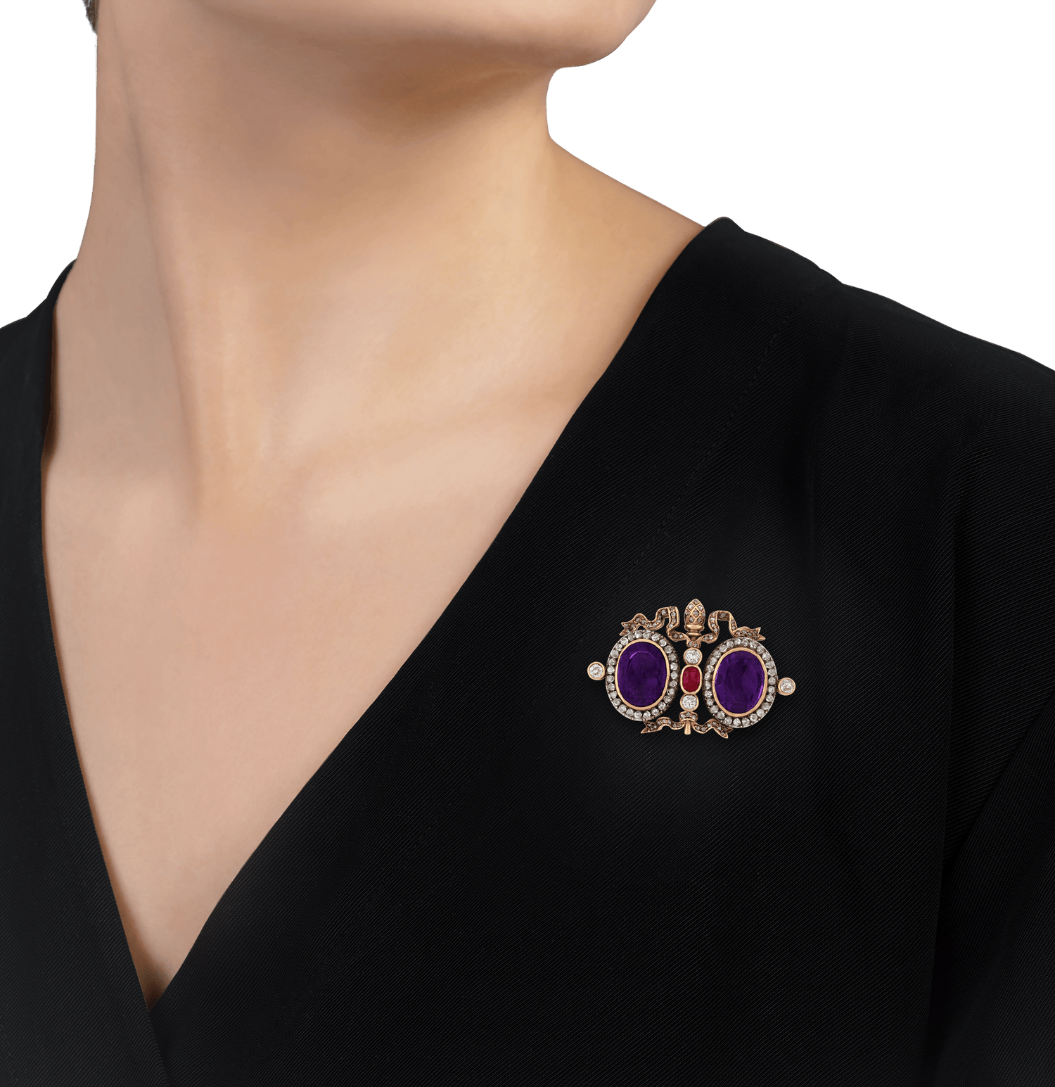 Fabergé Amethyst Brooch, 15.00 Carats