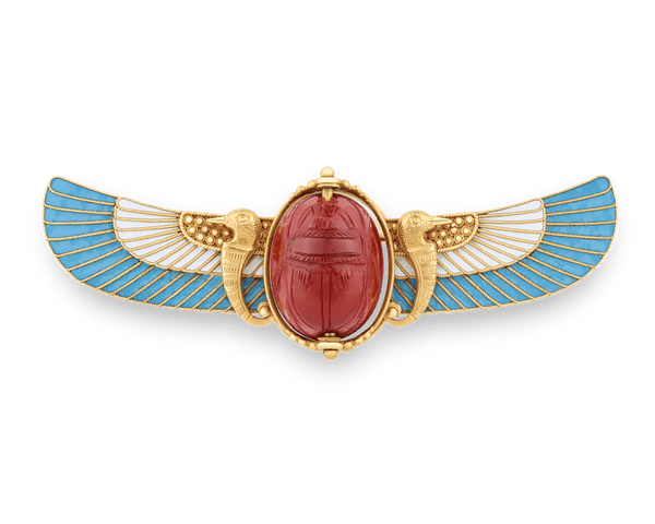 Egyptian Revival Scarab Brooch