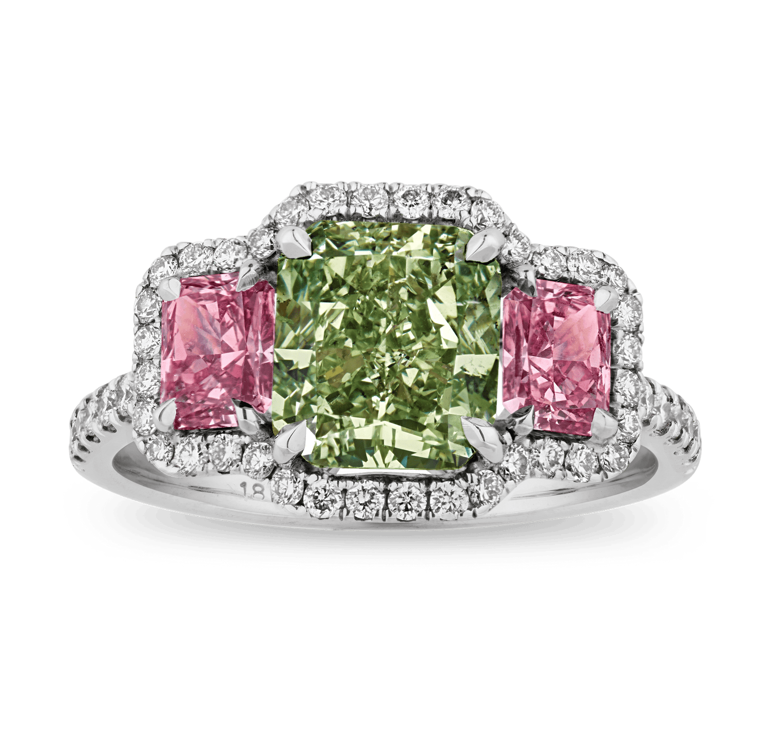 Fancy Vivid Green Diamond Ring, 2.01 Carats