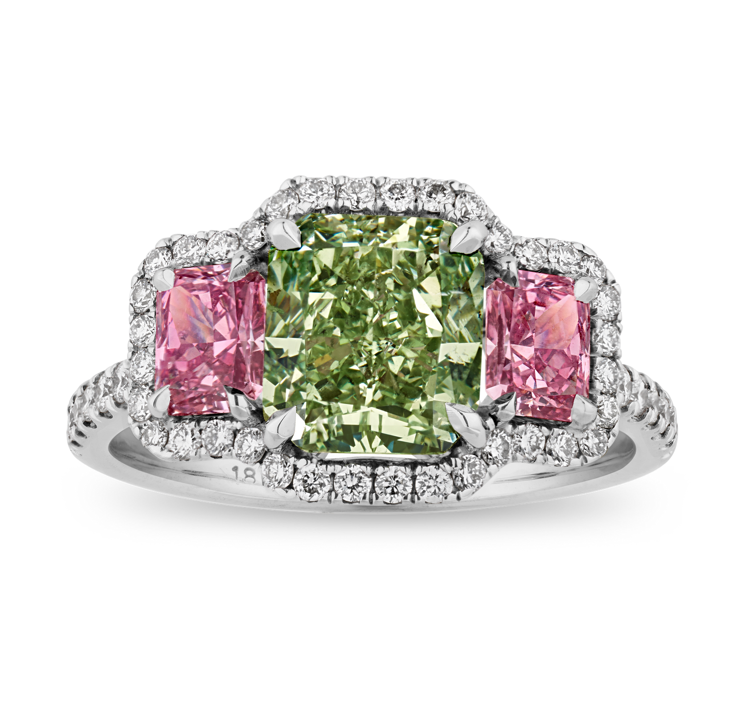 Fancy Vivid Green Diamond Ring, 2.01 Carats