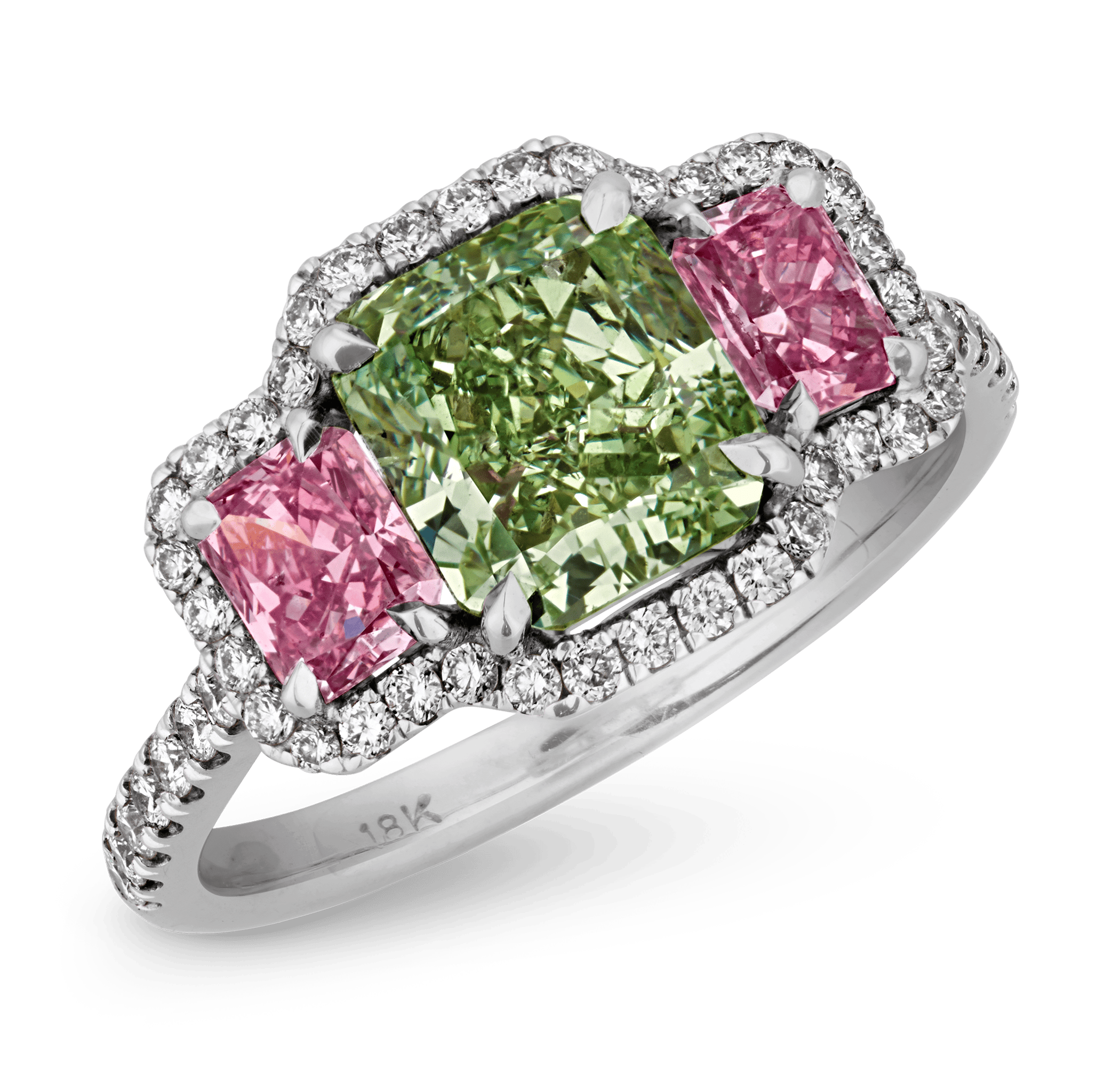 Fancy Vivid Green Diamond Ring, 2.01 Carats