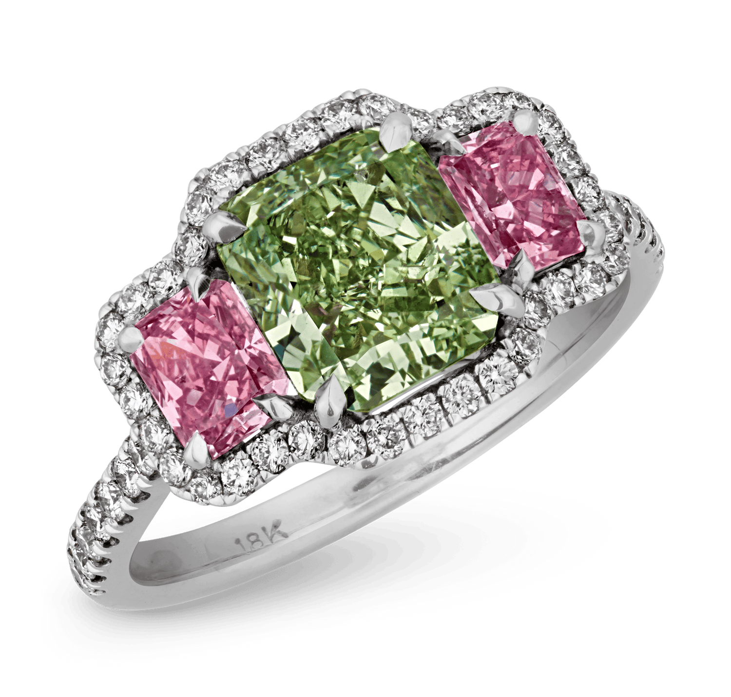 Fancy Vivid Green Diamond Ring, 2.01 Carats