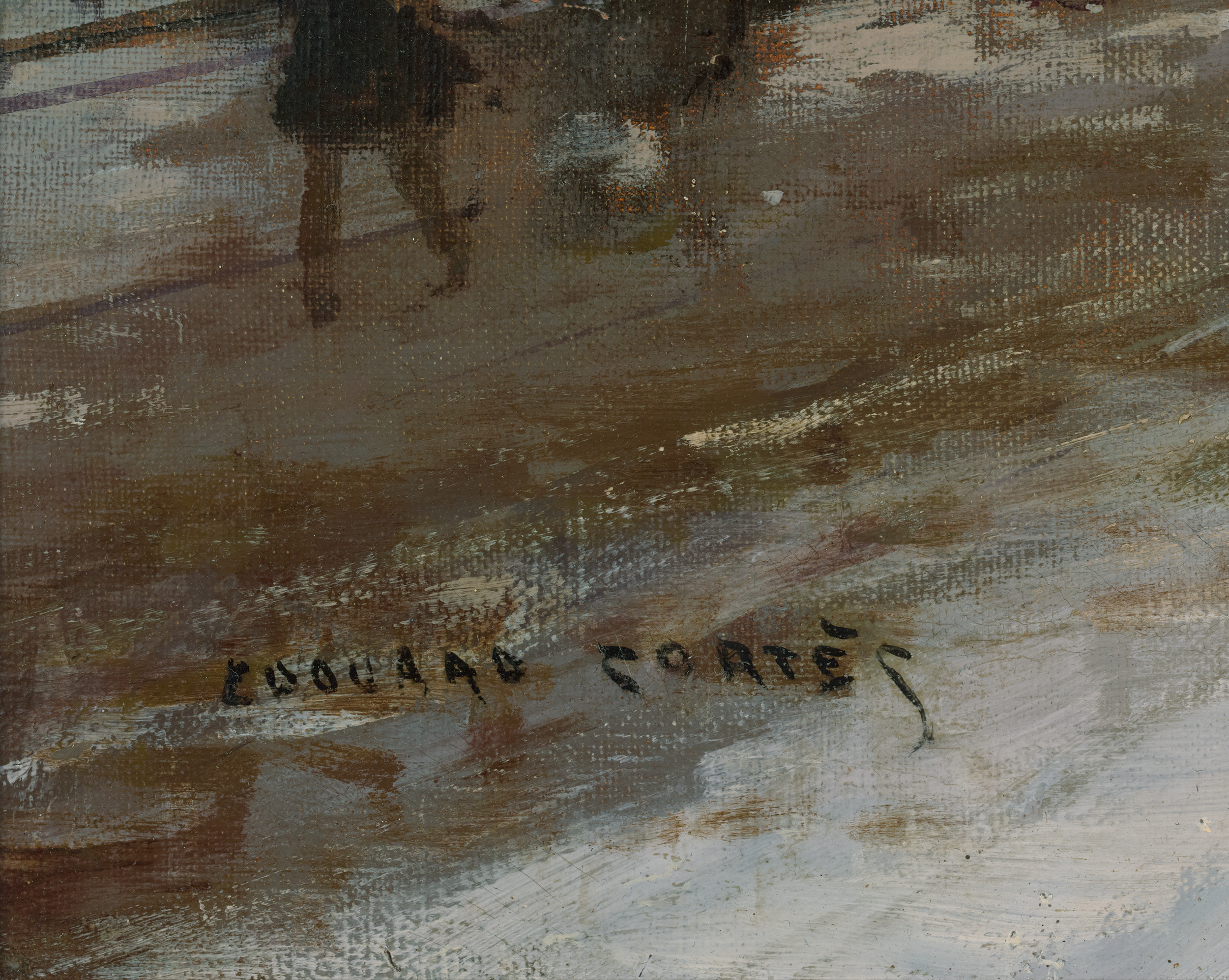 Paris la nuit, Porte Saint Denis by Edouard Léon Cortès