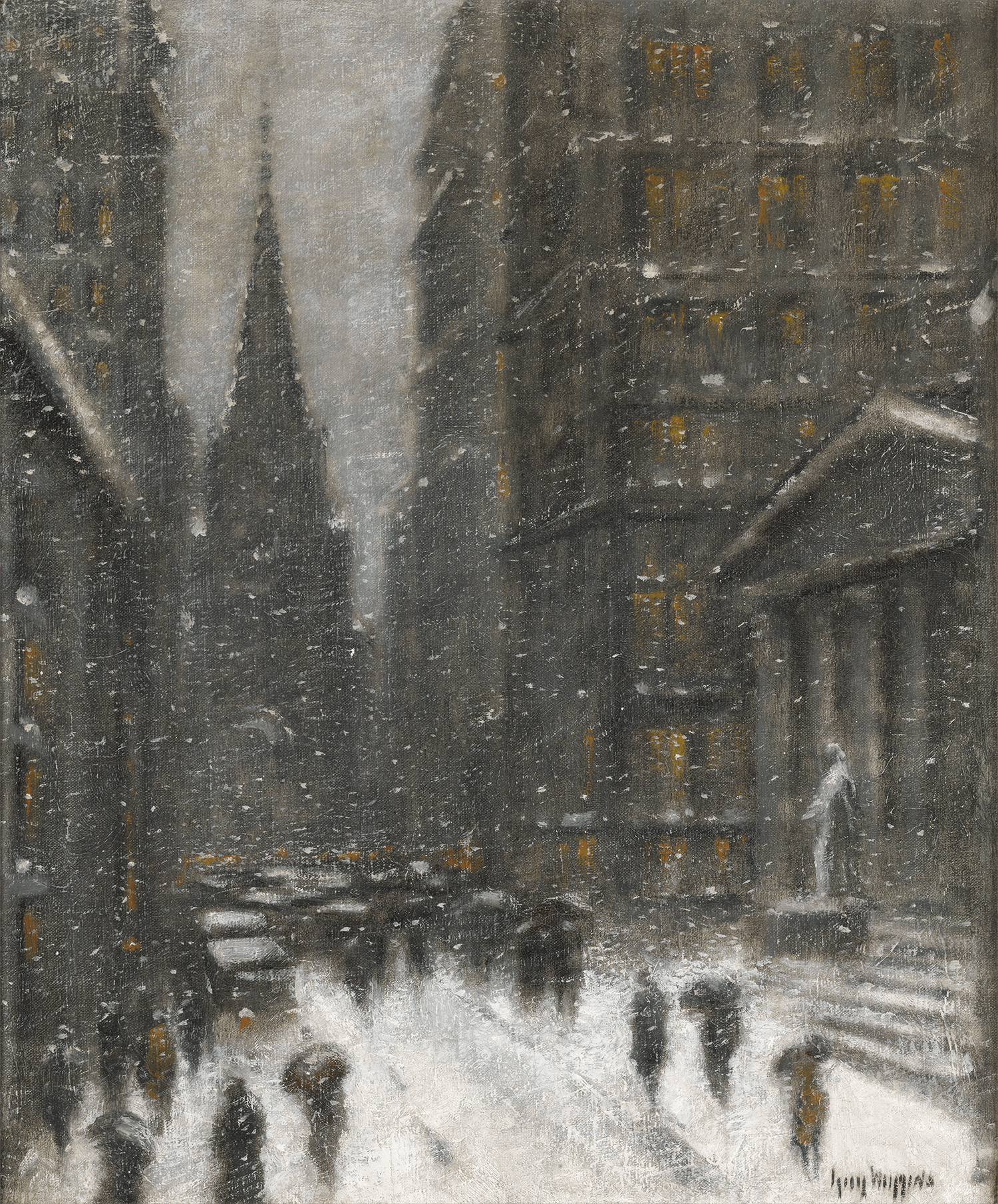 Wall Street, Winter by Guy Wiggins