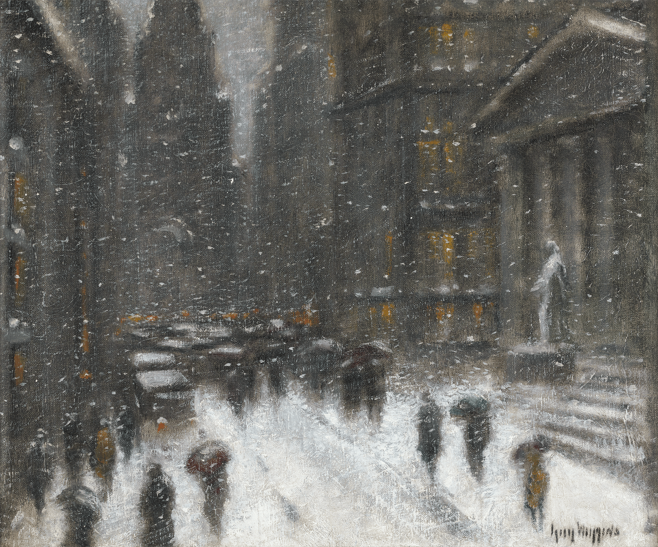 Wall Street, Winter by Guy Wiggins