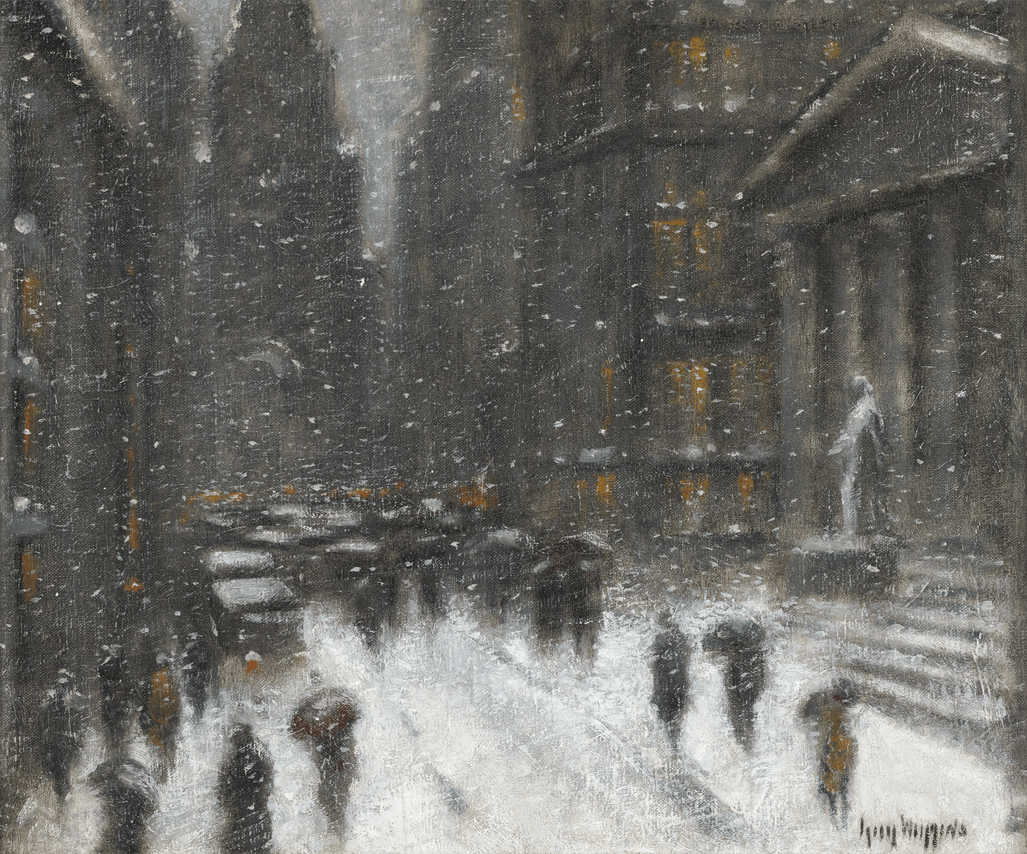 Wall Street, Winter by Guy Wiggins