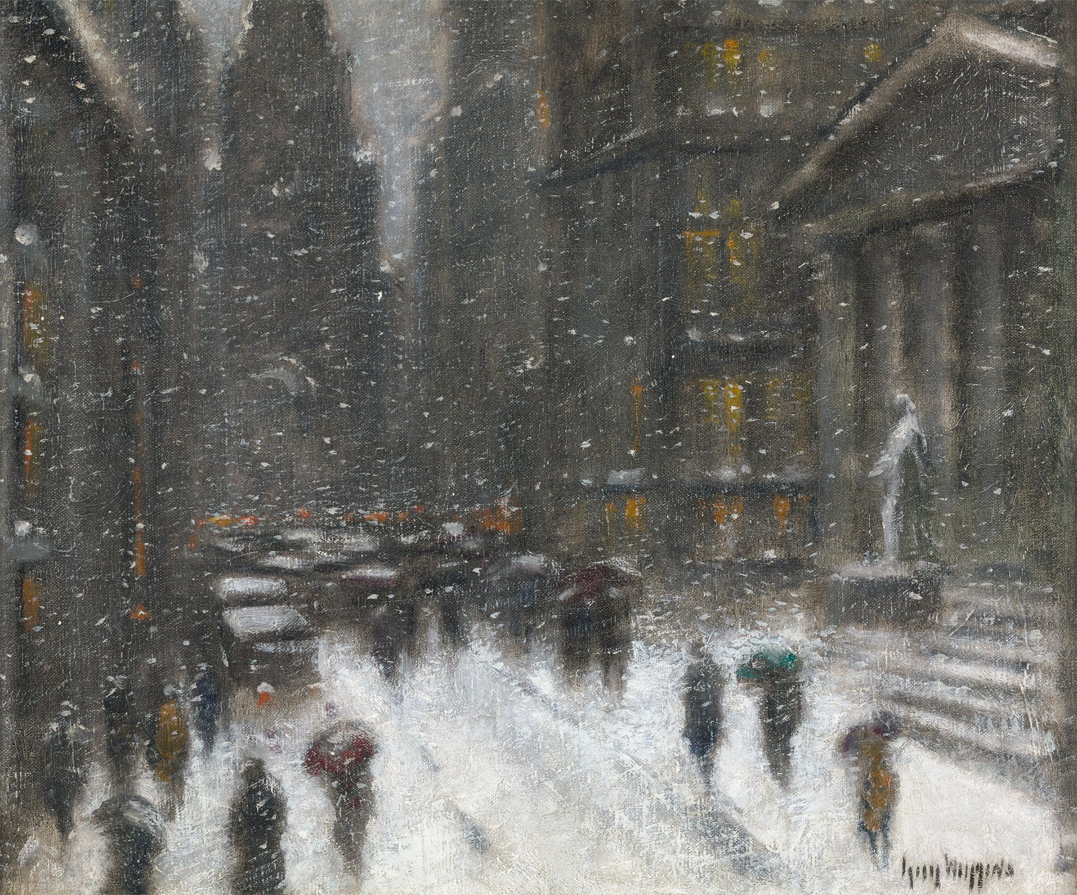 Wall Street, Winter by Guy Wiggins