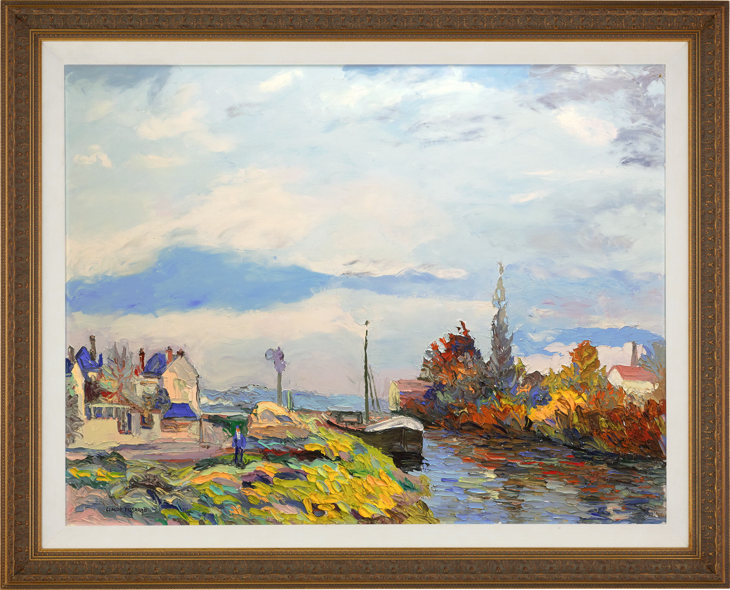 Le pêcheur au chapeau bleu by H. Claude Pissarro