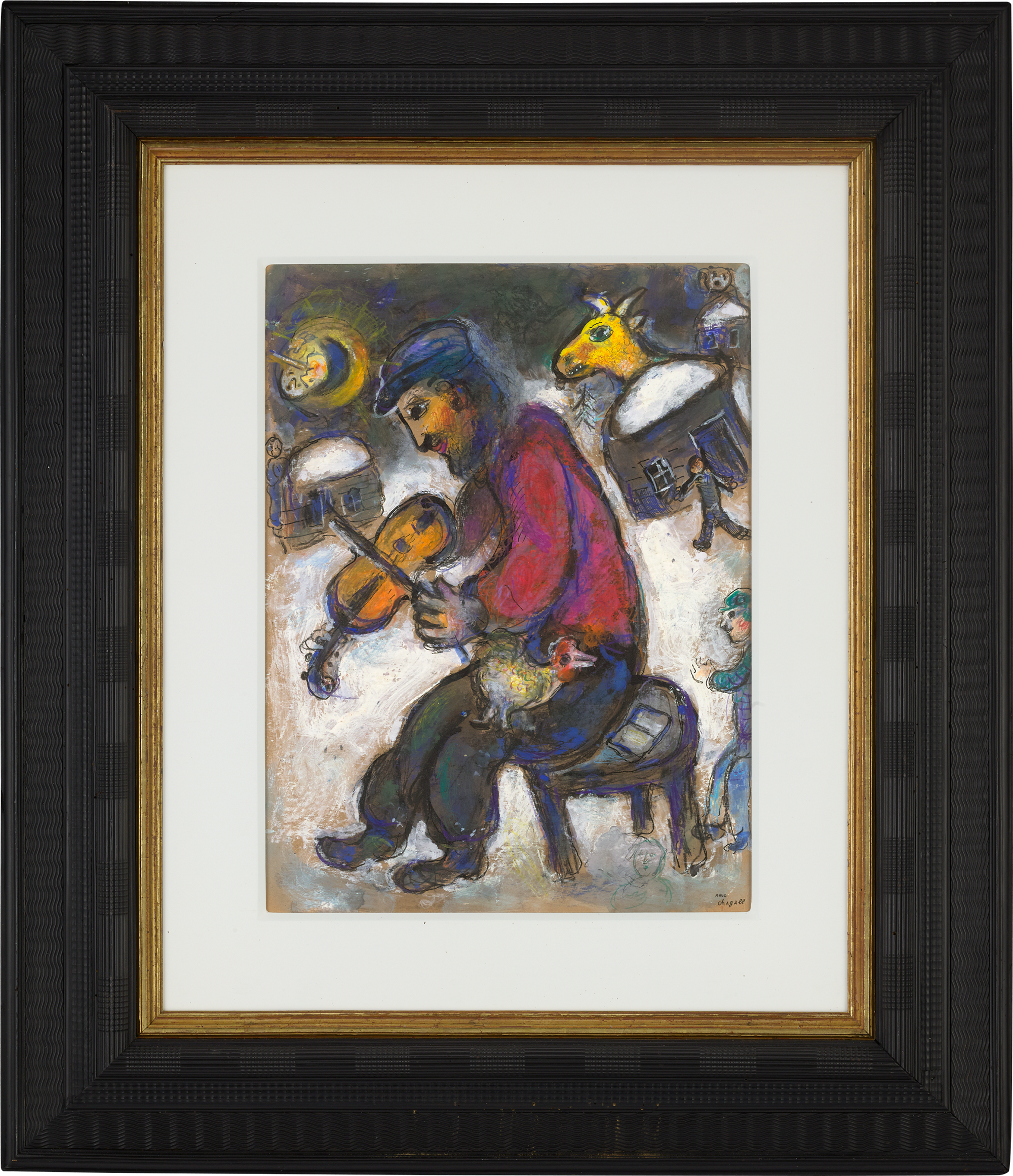 Violiniste au coq by Marc Chagall