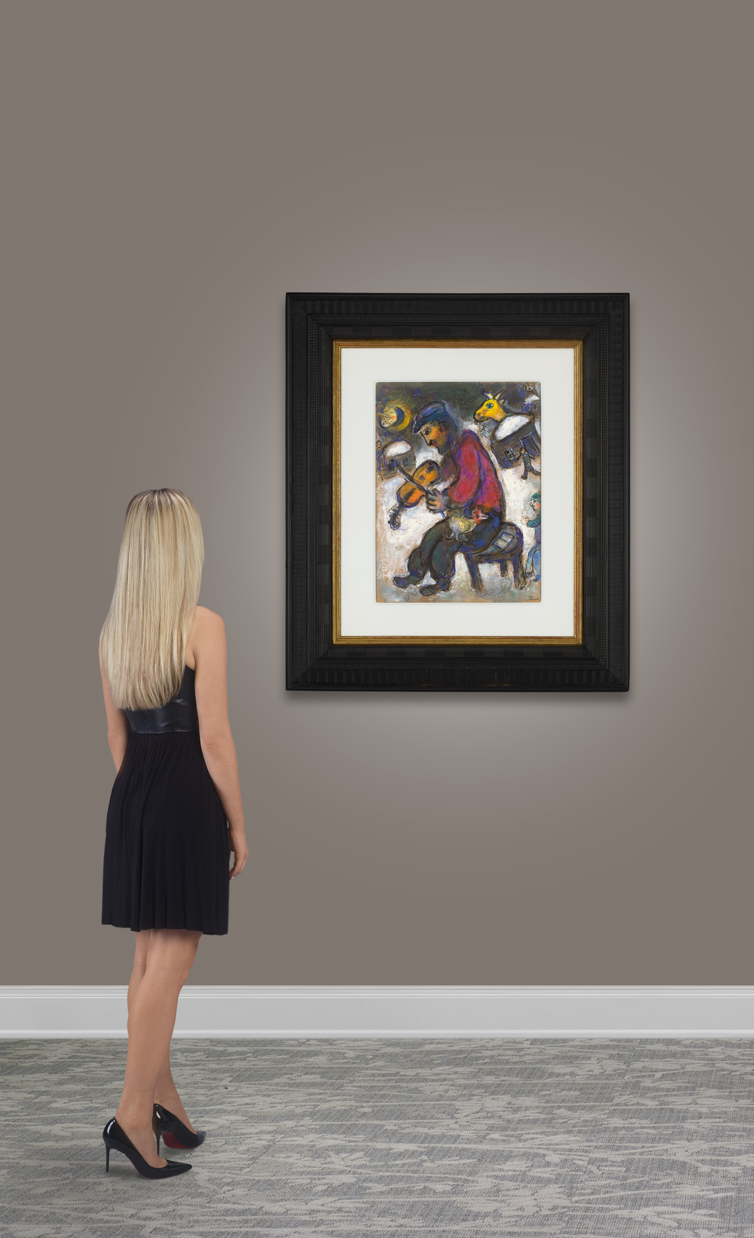 Violiniste au coq by Marc Chagall