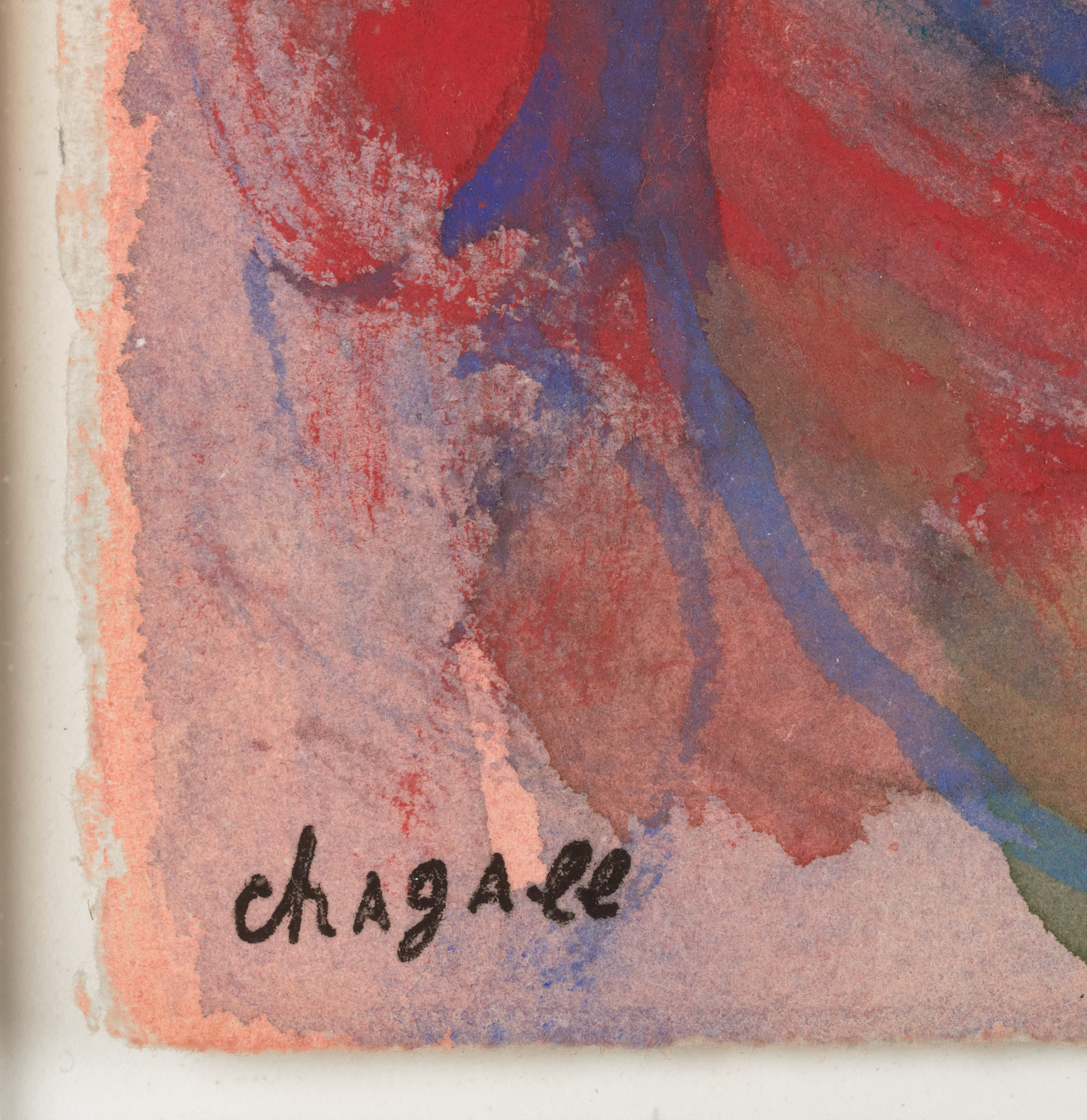 Couple et nature morte à l’ananas devant Saint-Paul by Marc Chagall