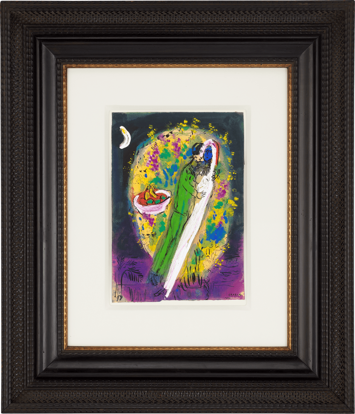 Couple devant buisson by Marc Chagall