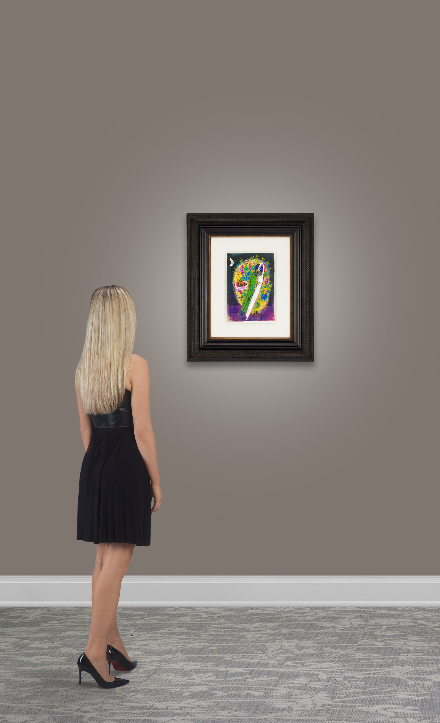 Couple devant buisson by Marc Chagall