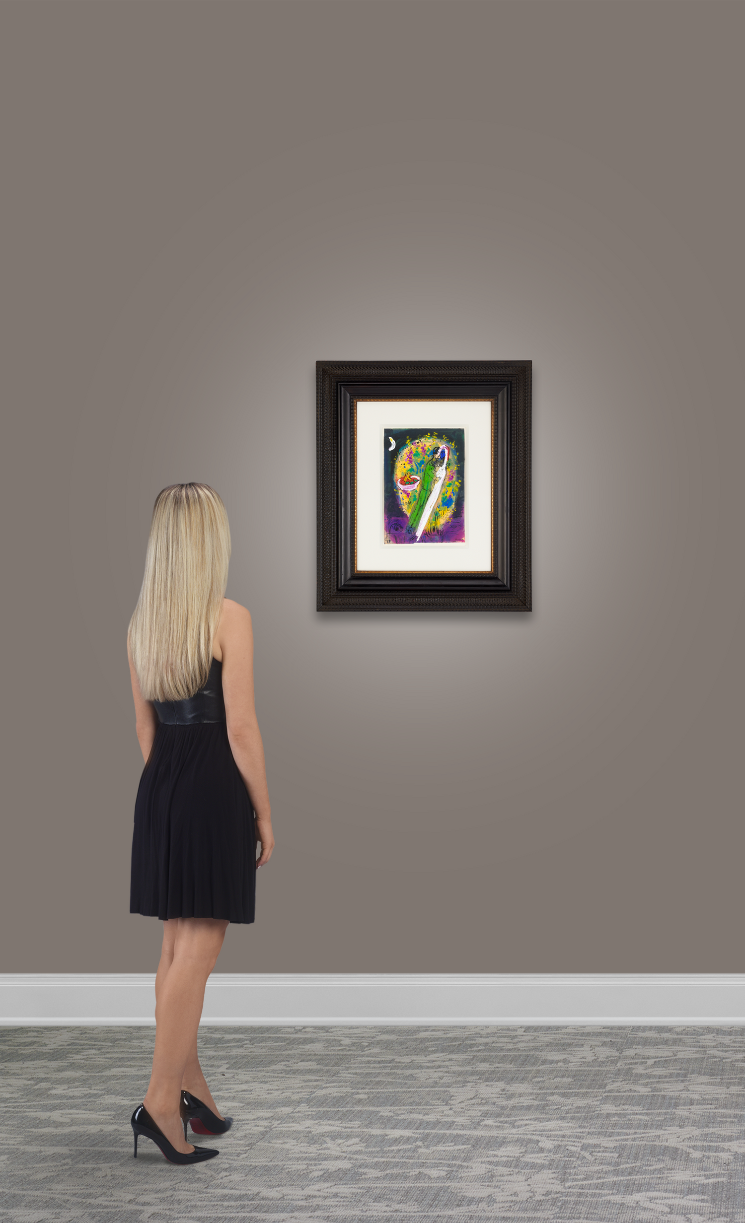 Couple devant buisson by Marc Chagall