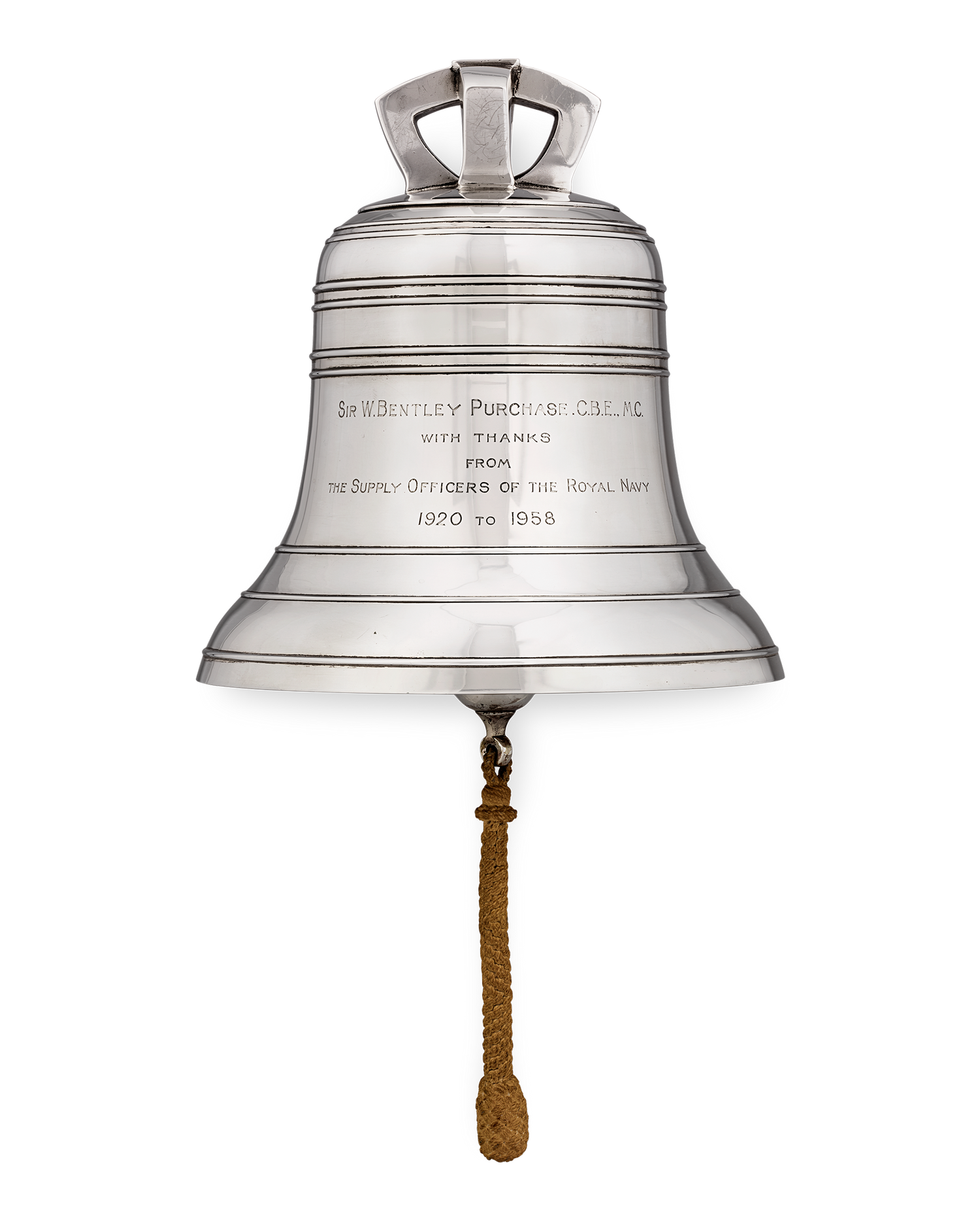 Silver Ship’s Bell for Sir William Bentley Purchase of Operation Mincemeat