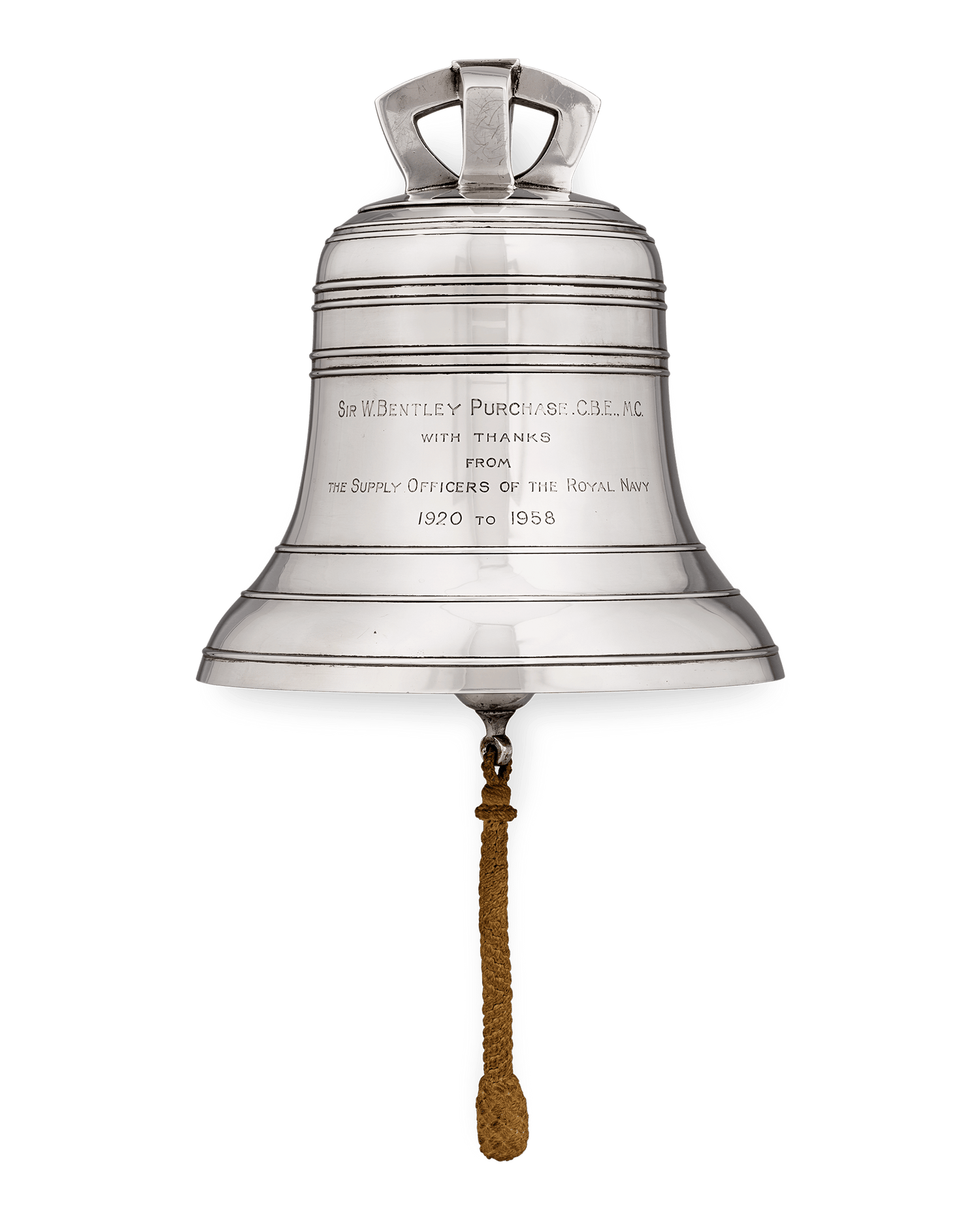 Silver Ship’s Bell for Sir William Bentley Purchase of Operation Mincemeat