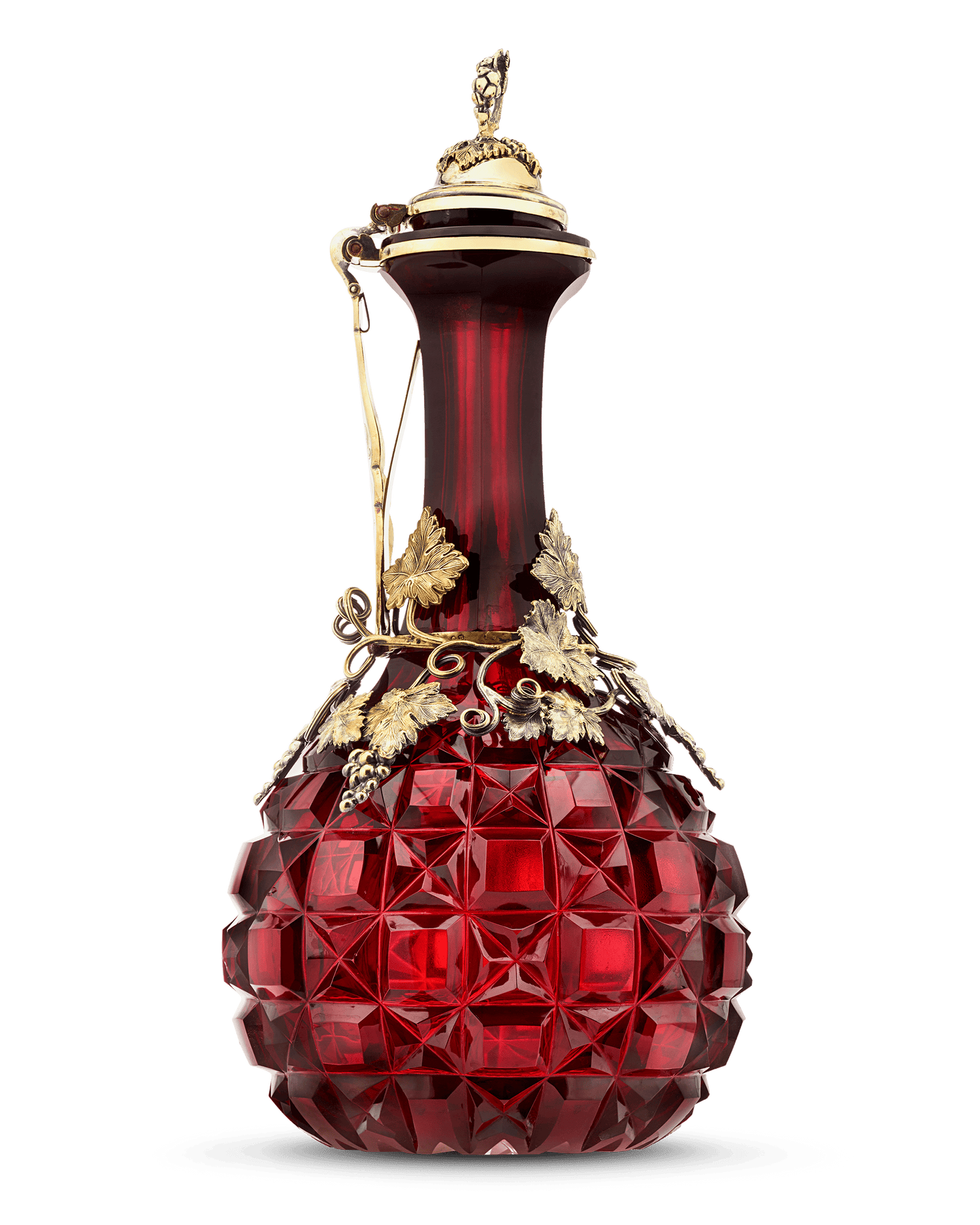 Elkington & Co. Ruby Glass Decanter