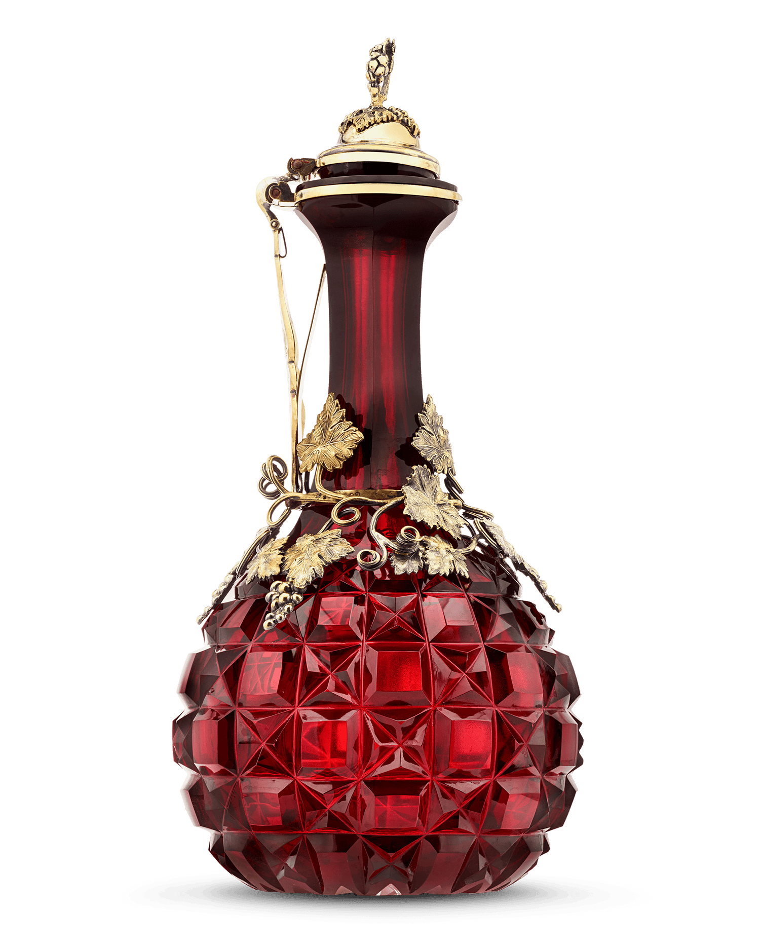 Elkington & Co. Ruby Glass Decanter
