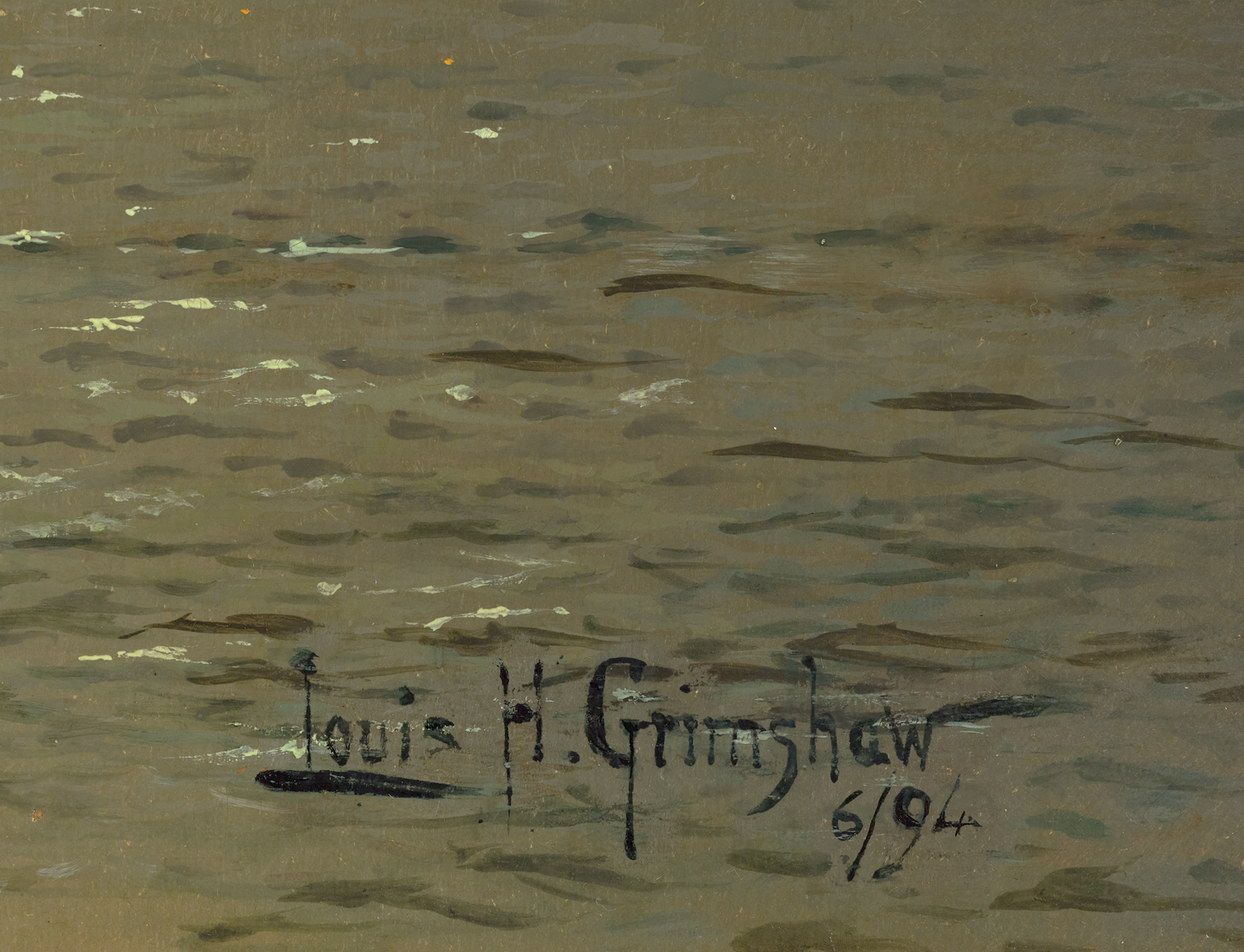 London Bridge from the South Side of the River by Louis H. Grimshaw