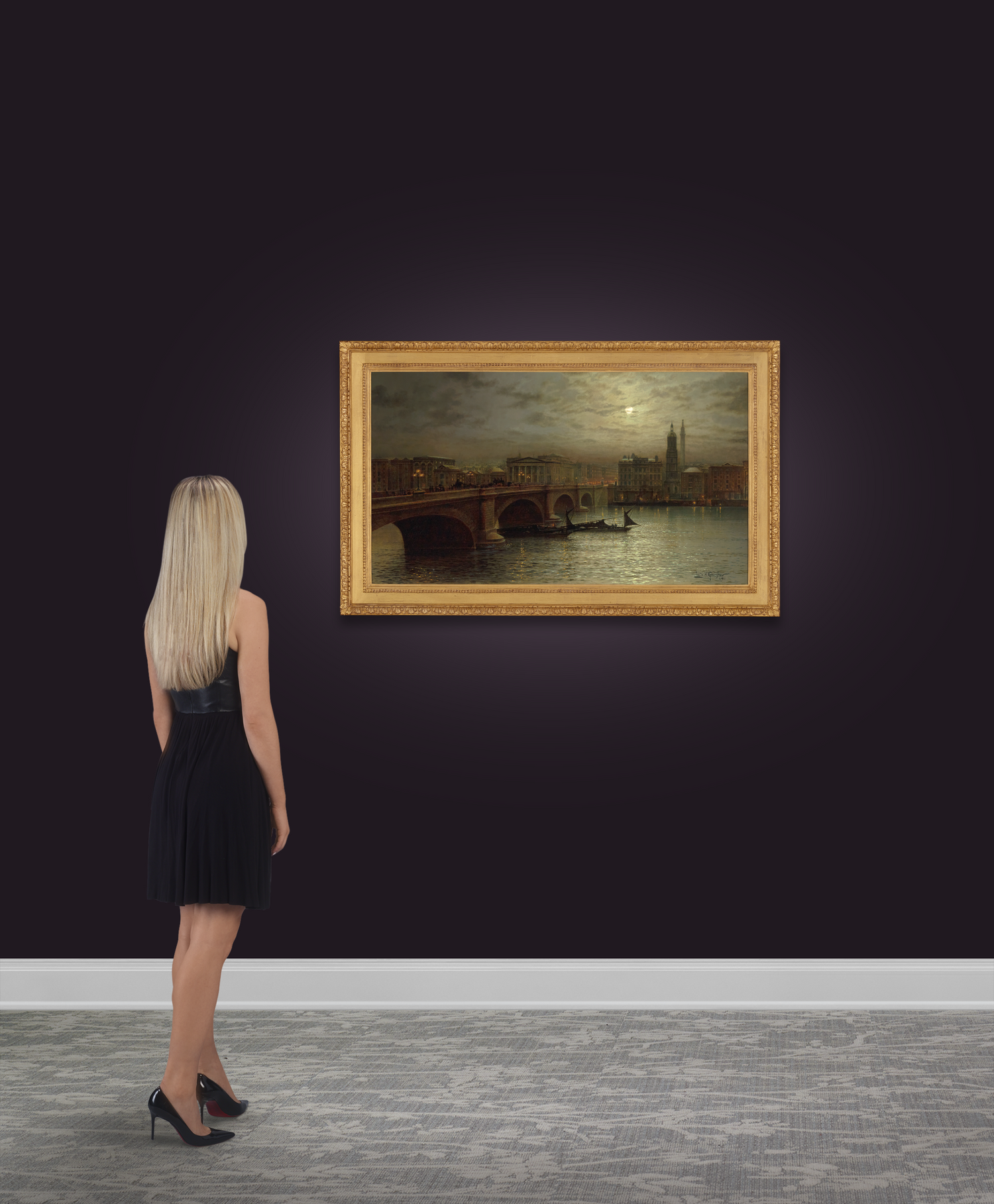 London Bridge from the South Side of the River by Louis H. Grimshaw