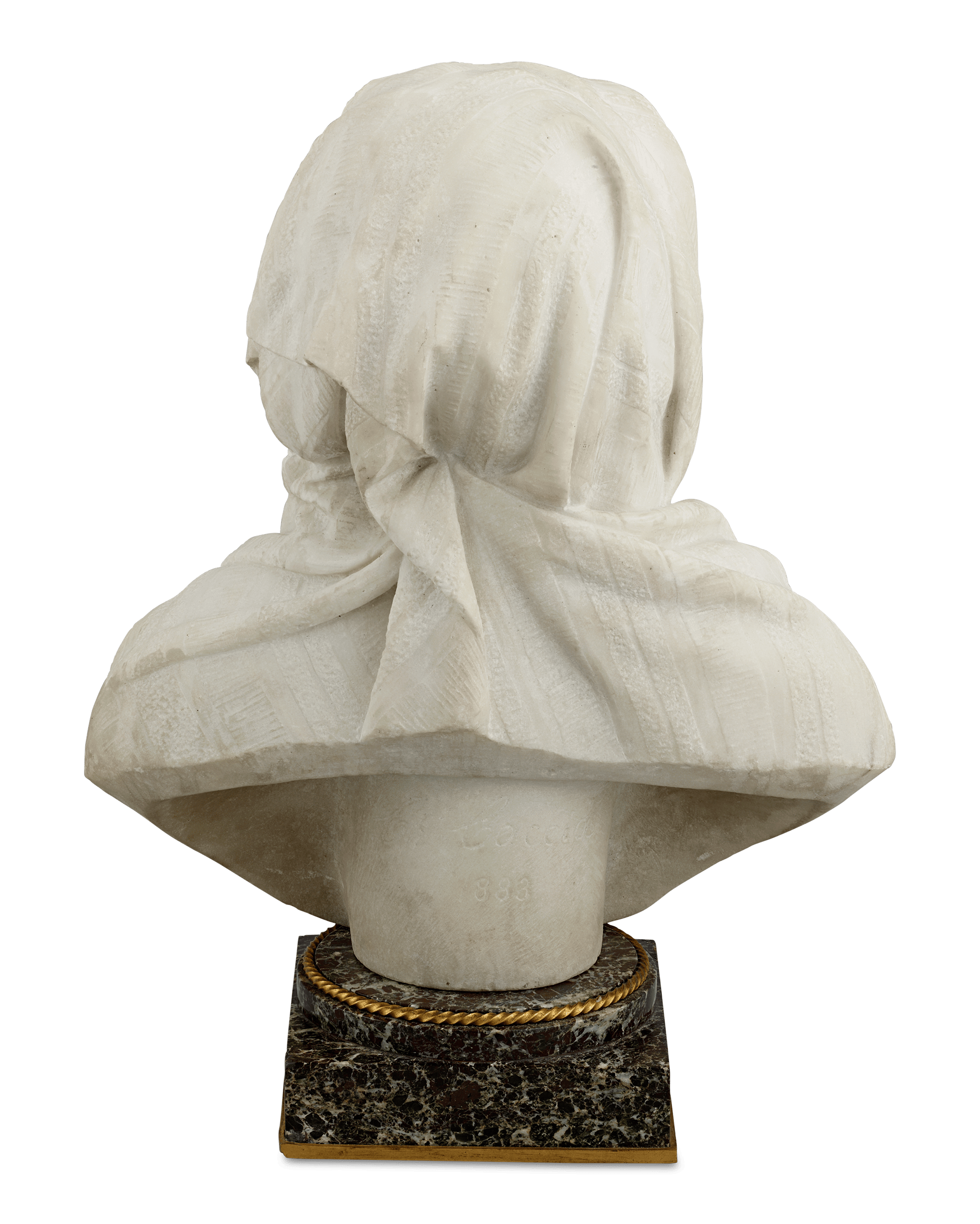 Pair of Bronze and Marble Busts by Henry Dasson and C. Caccia