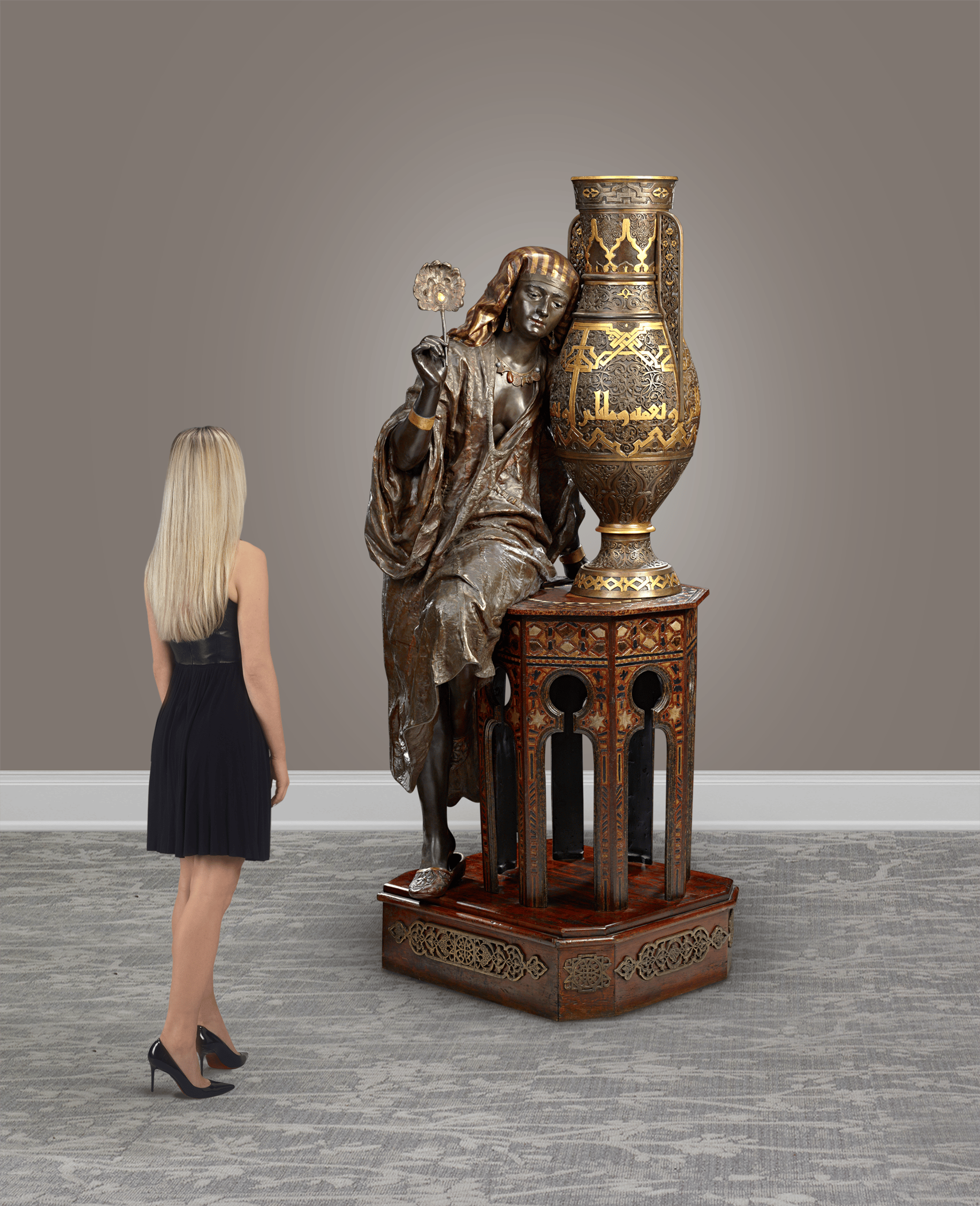 Woman with Alhambra-Style Vase by Louis Hottot