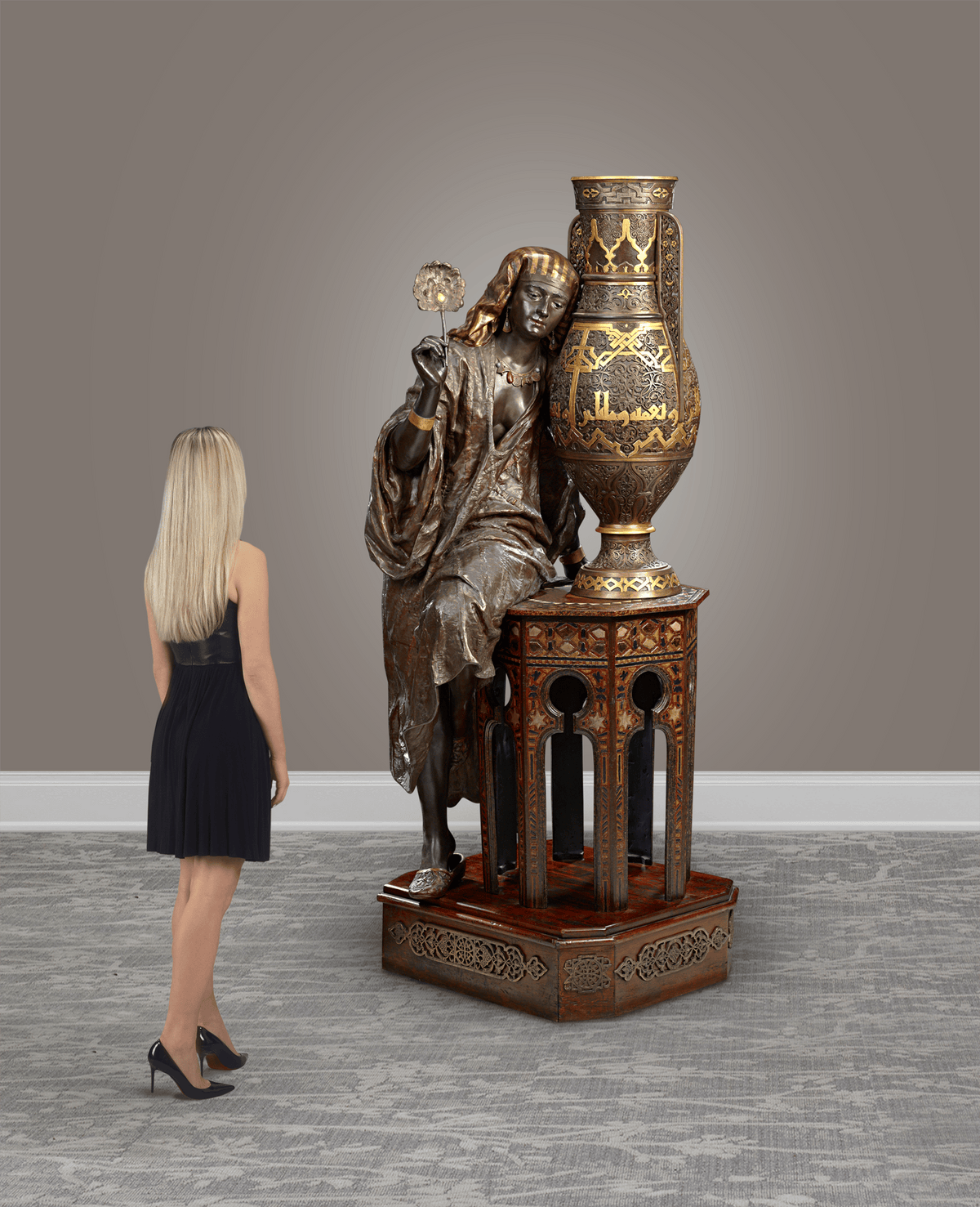Woman with Alhambra-Style Vase by Louis Hottot
