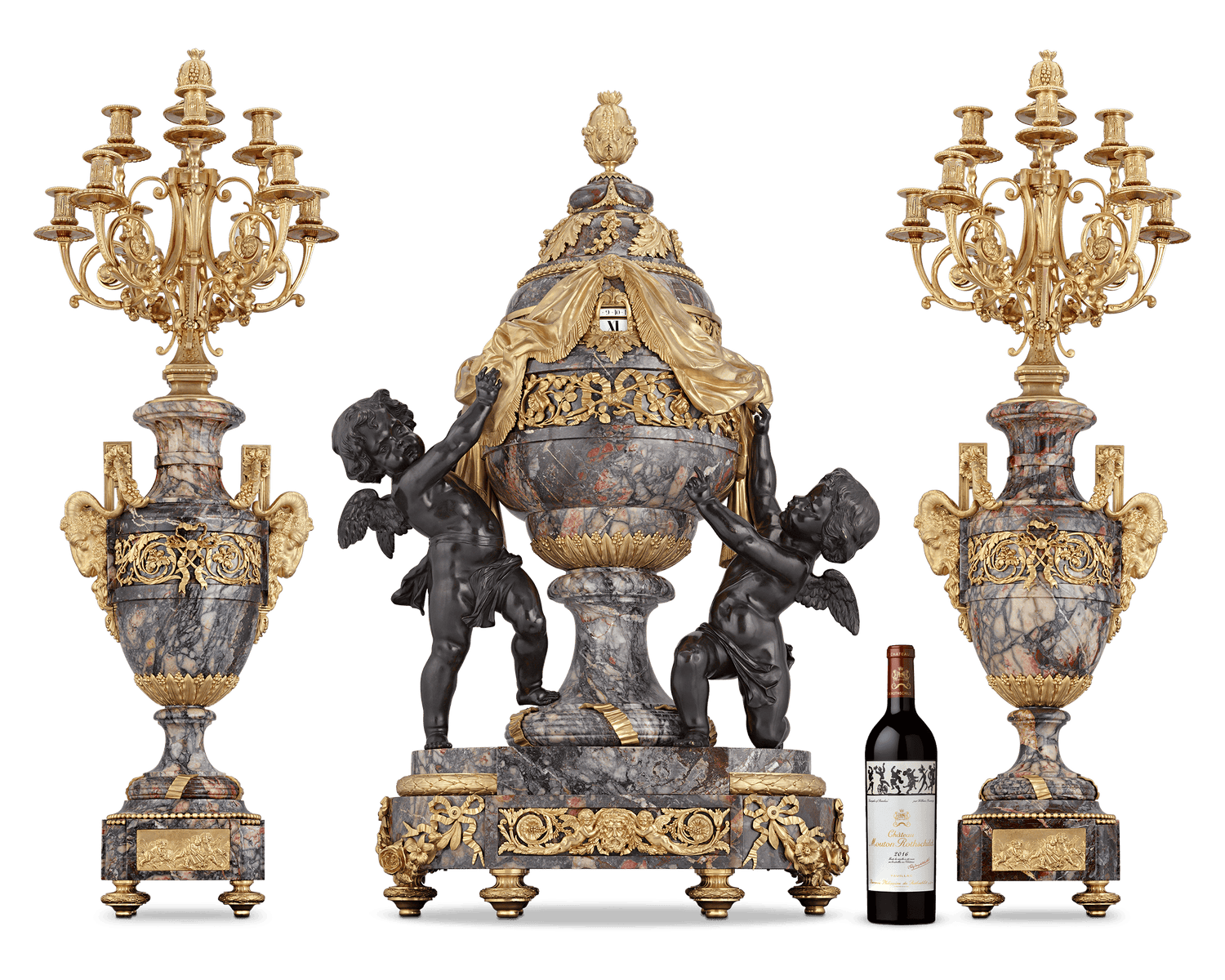 Rothschild French Clock Garniture