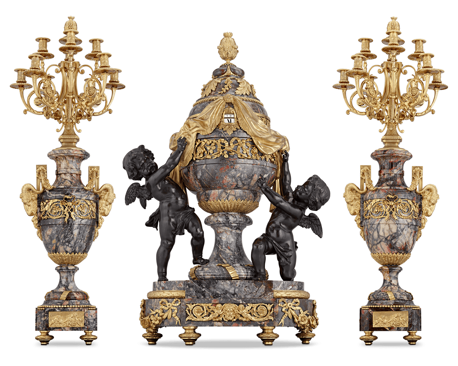 Rothschild French Clock Garniture