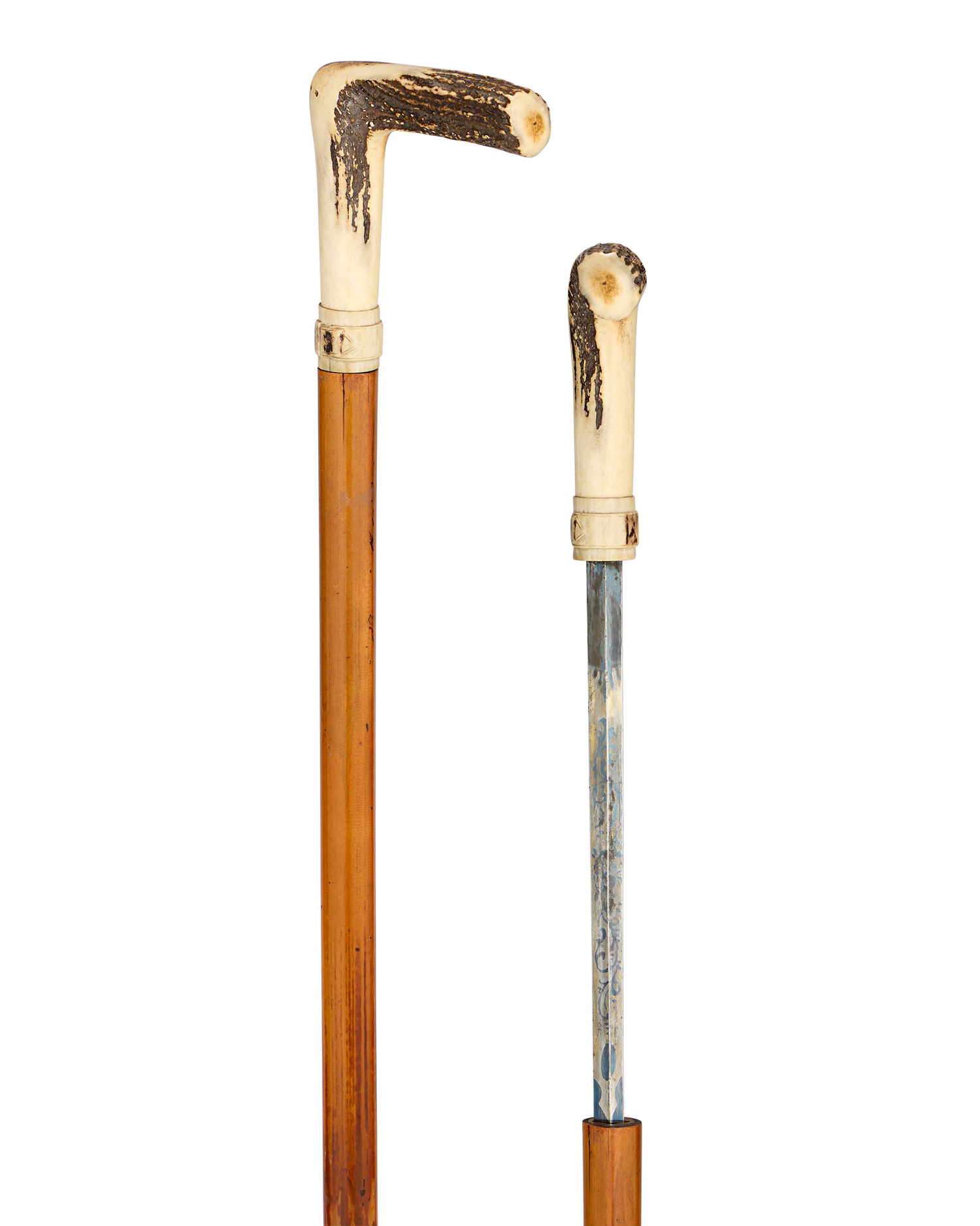 Sword Cane with Antler Handle