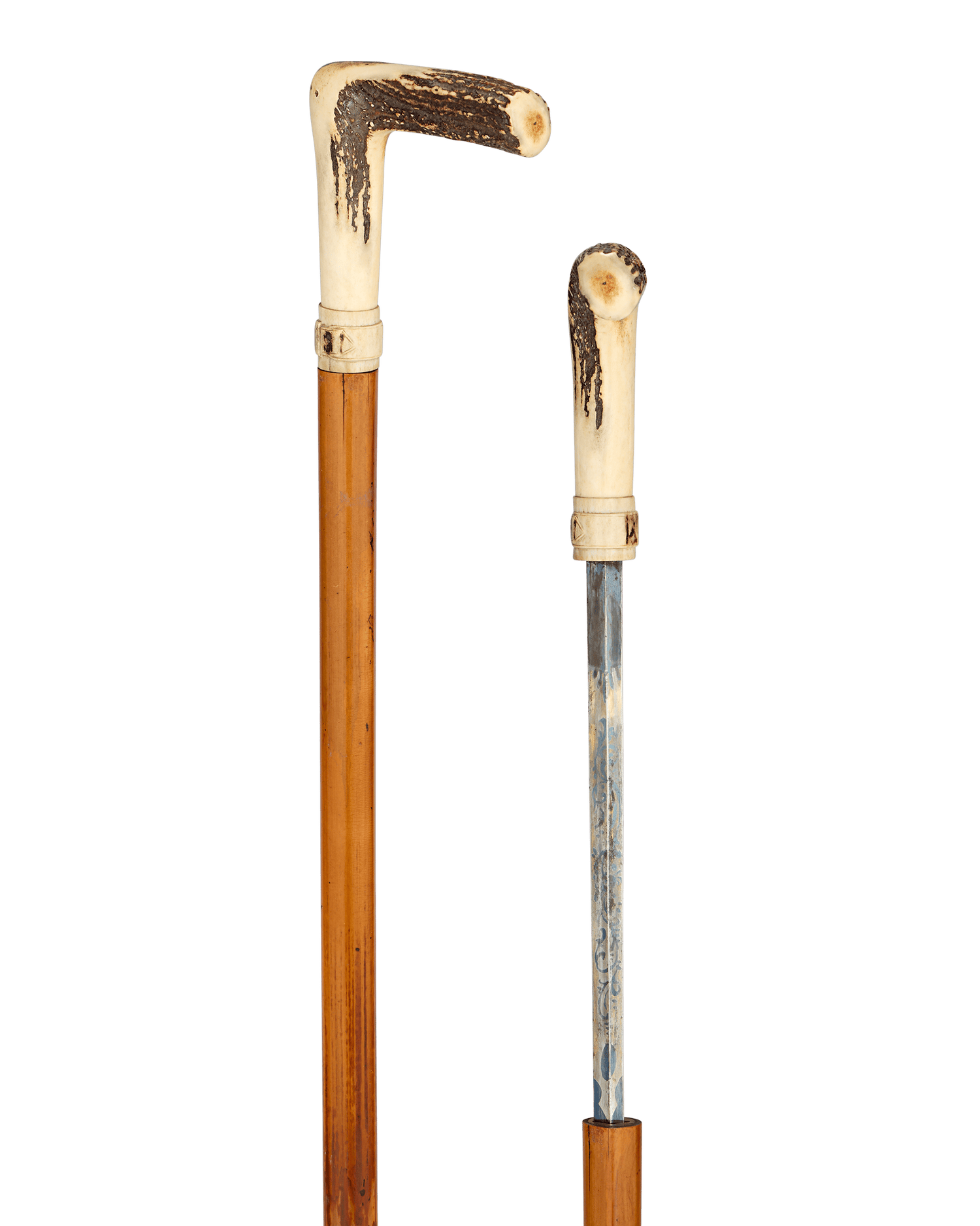 Sword Cane with Antler Handle