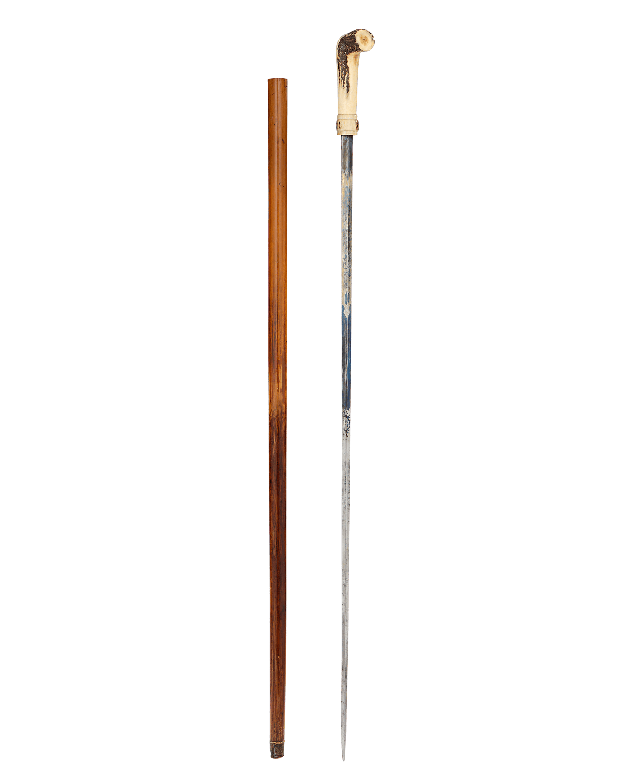 Sword Cane with Antler Handle