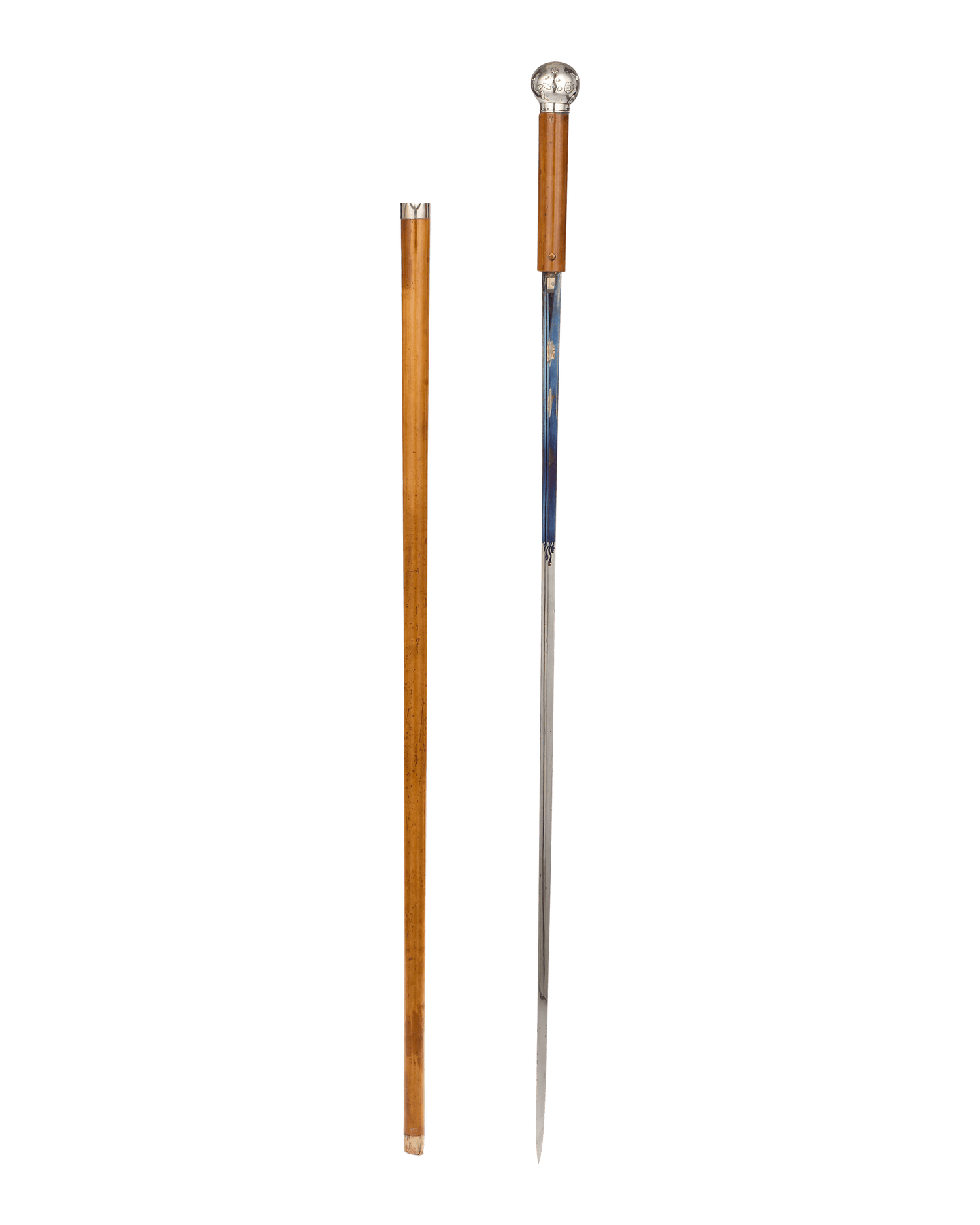 Sword Cane with Silver Knob