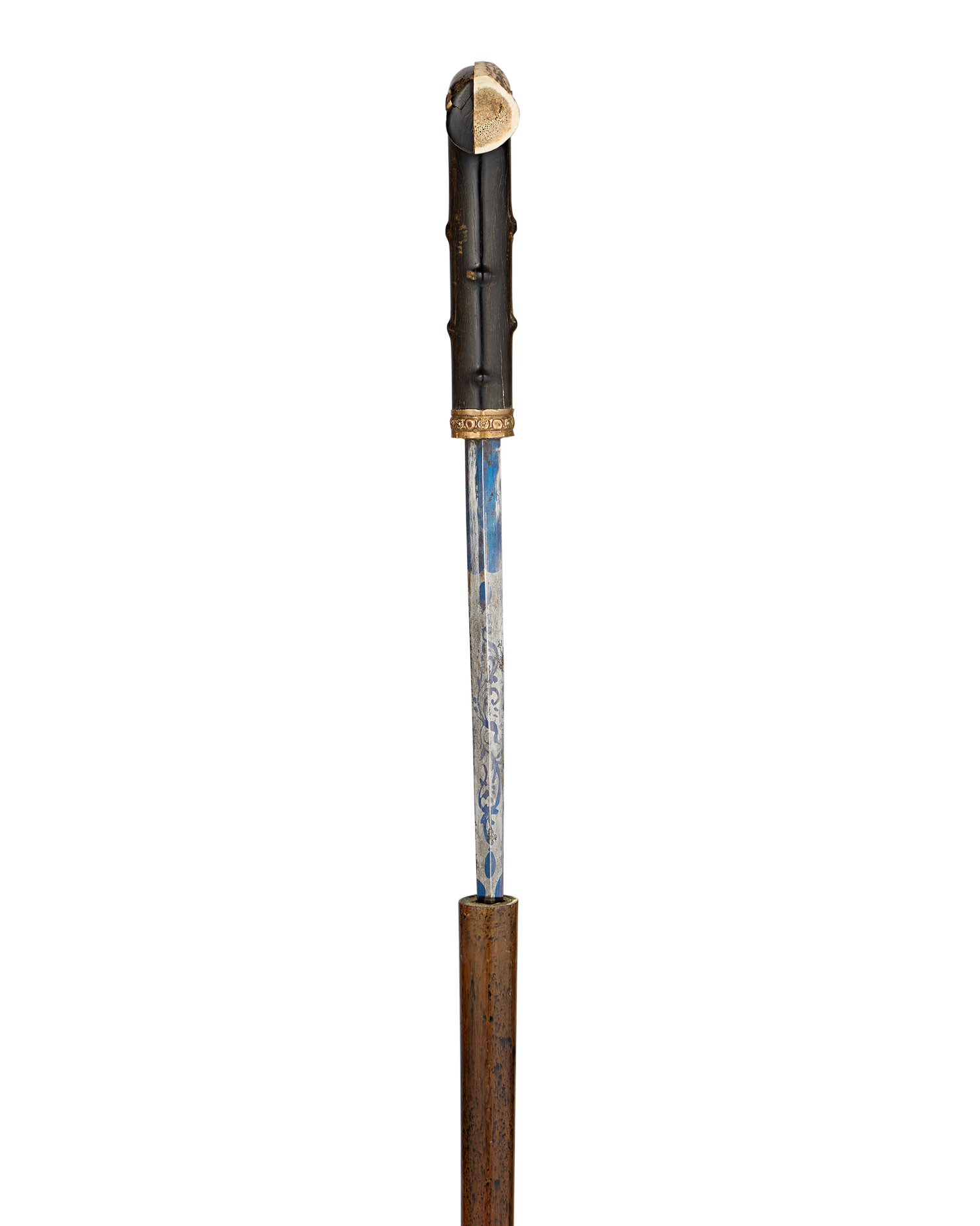 Buffalo Horn and Antler Sword Cane