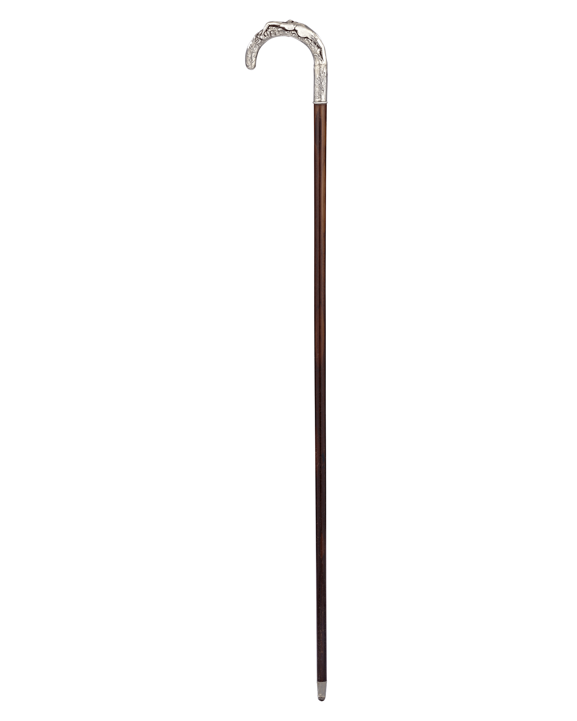 Art Nouveau Silver Nude Cane