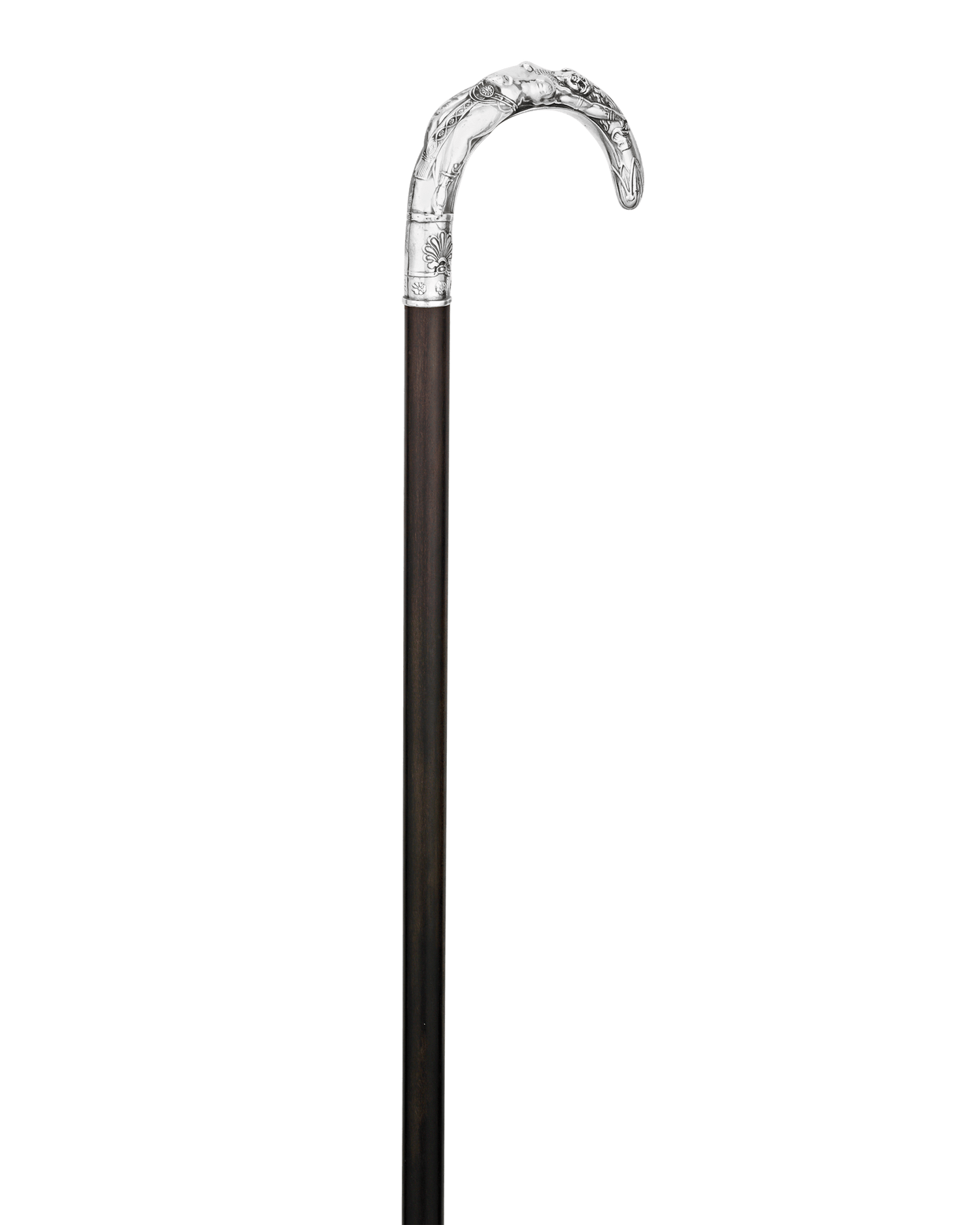 Art Nouveau Silver Erotic Cane