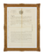 Framed Maritime Passport signed by Napoleon Bonaparte