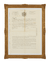 Framed Maritime Passport signed by Napoleon Bonaparte