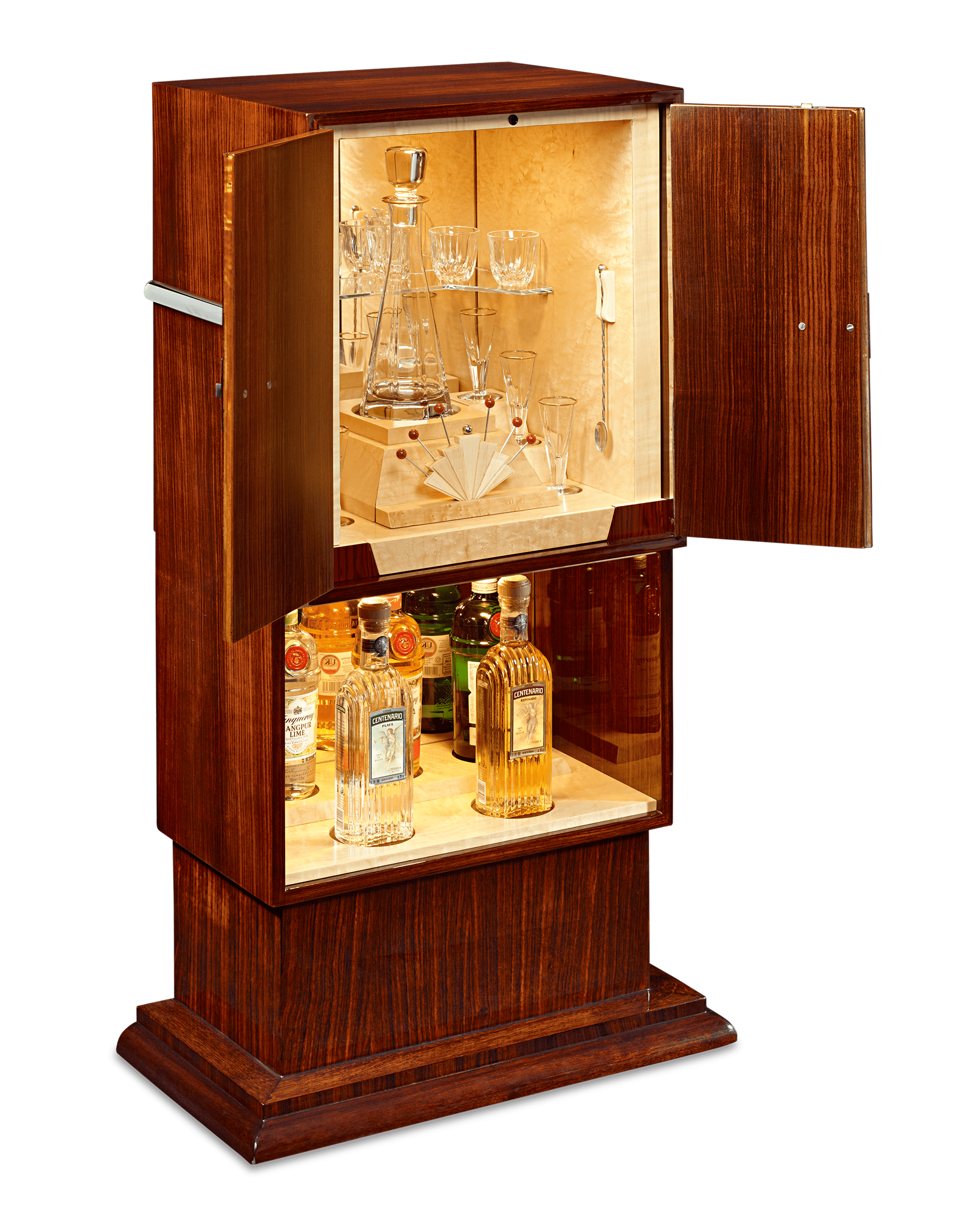 Art Deco Brazilian Rosewood Cocktail Cabinet