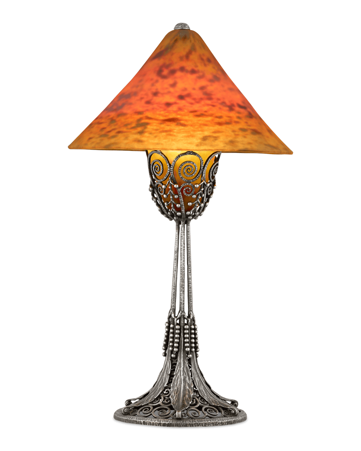 Table Lamp by Edgar Brandt and Daum Nancy