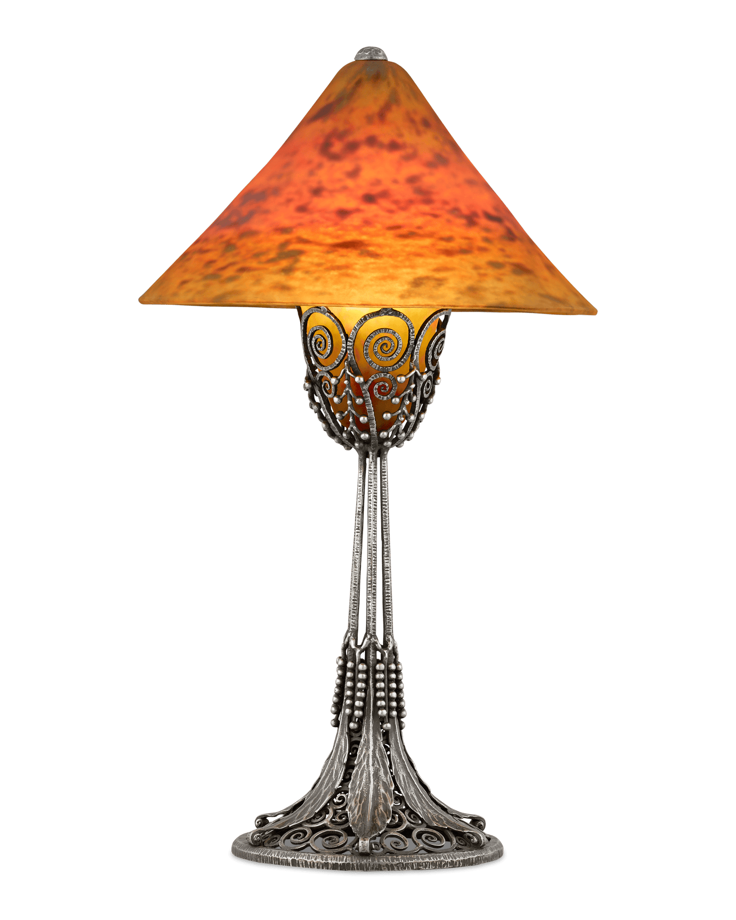Table Lamp by Edgar Brandt and Daum Nancy