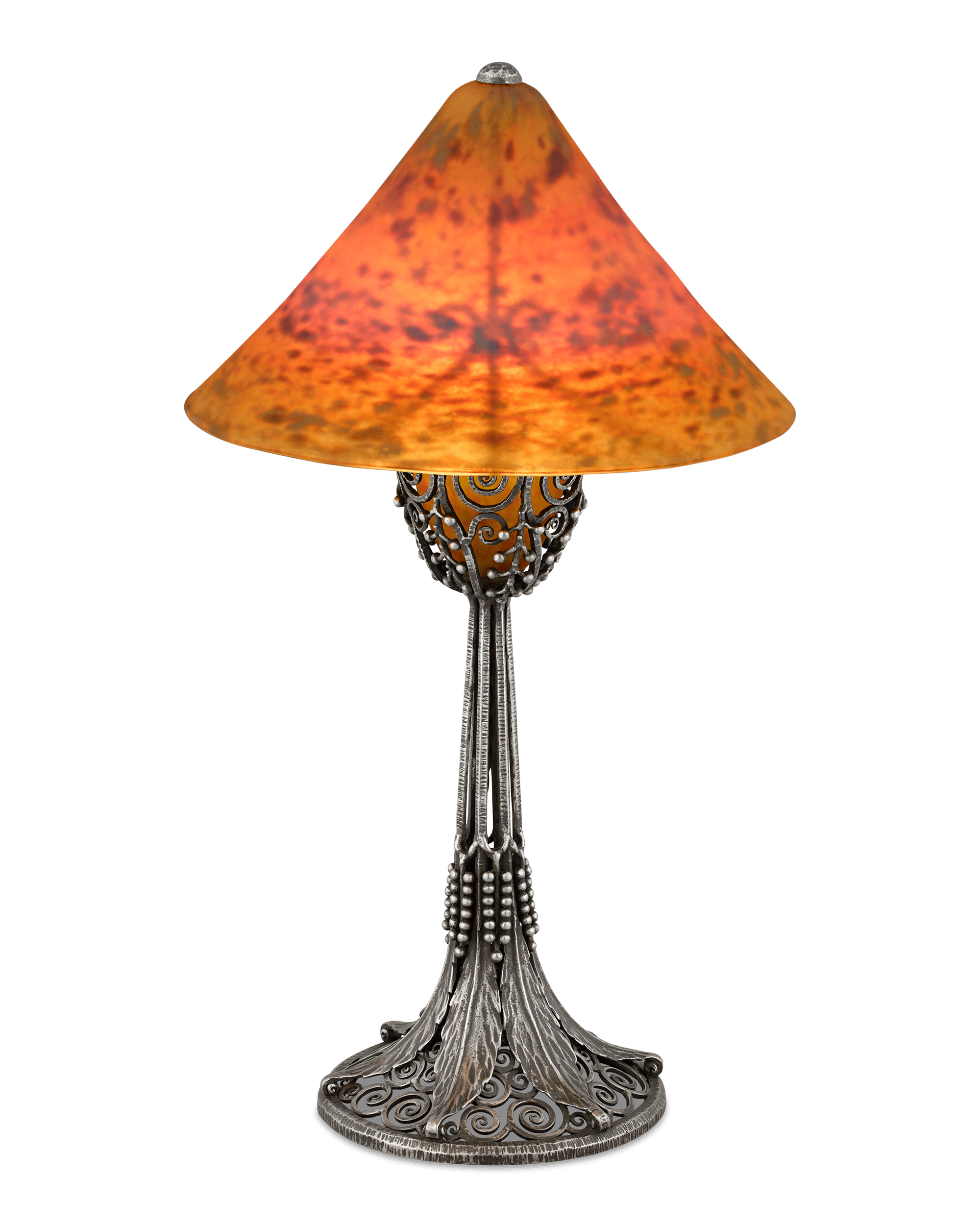 Table Lamp by Edgar Brandt and Daum Nancy