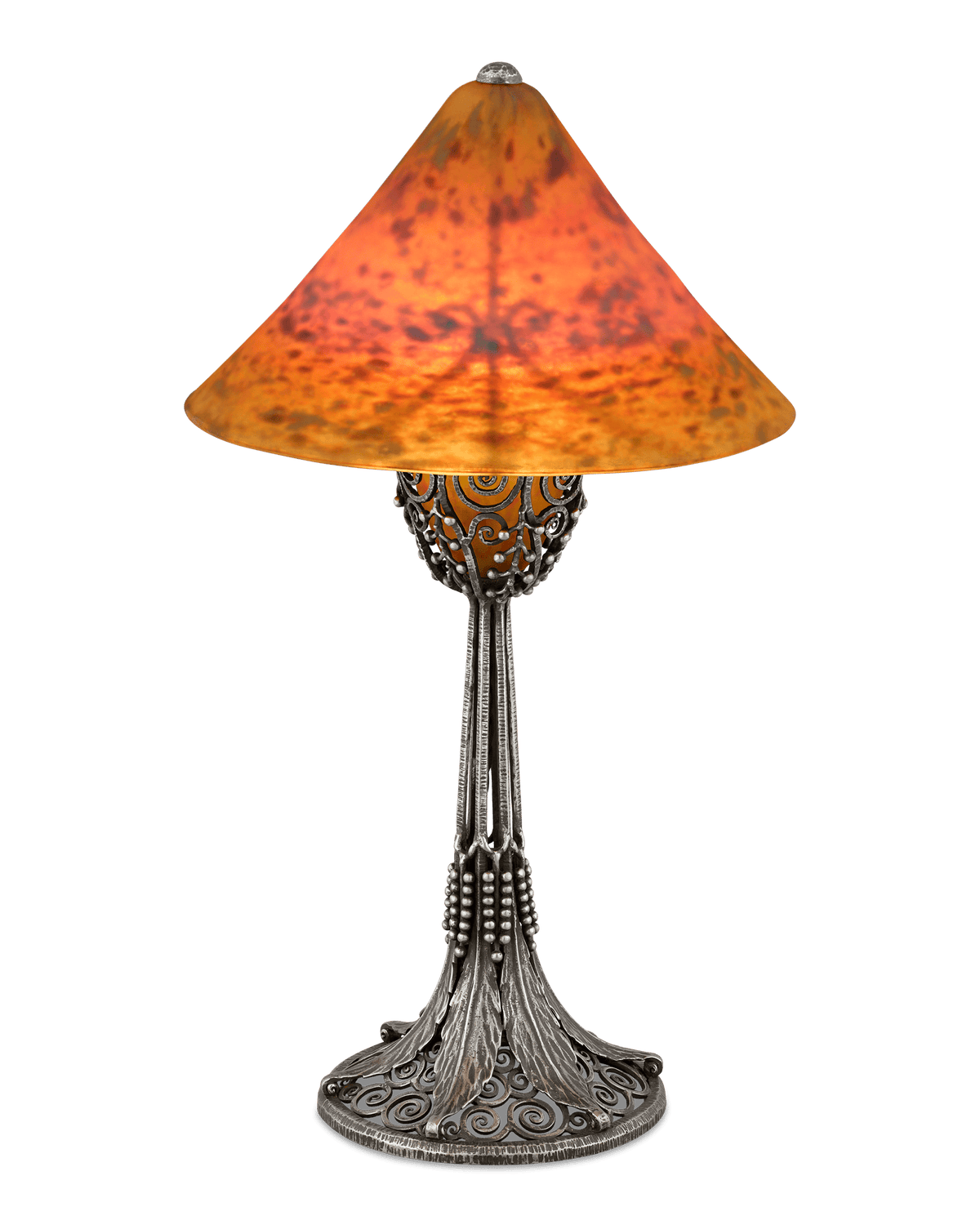 Table Lamp by Edgar Brandt and Daum Nancy