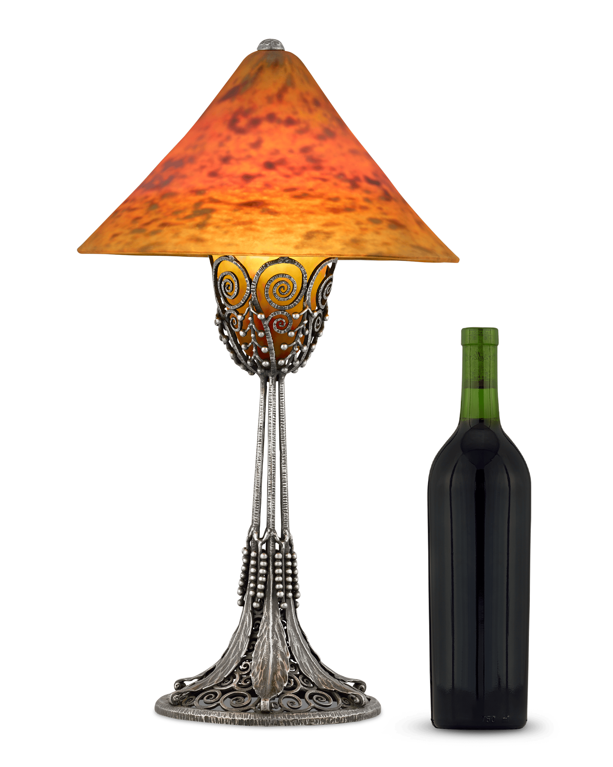 Table Lamp by Edgar Brandt and Daum Nancy